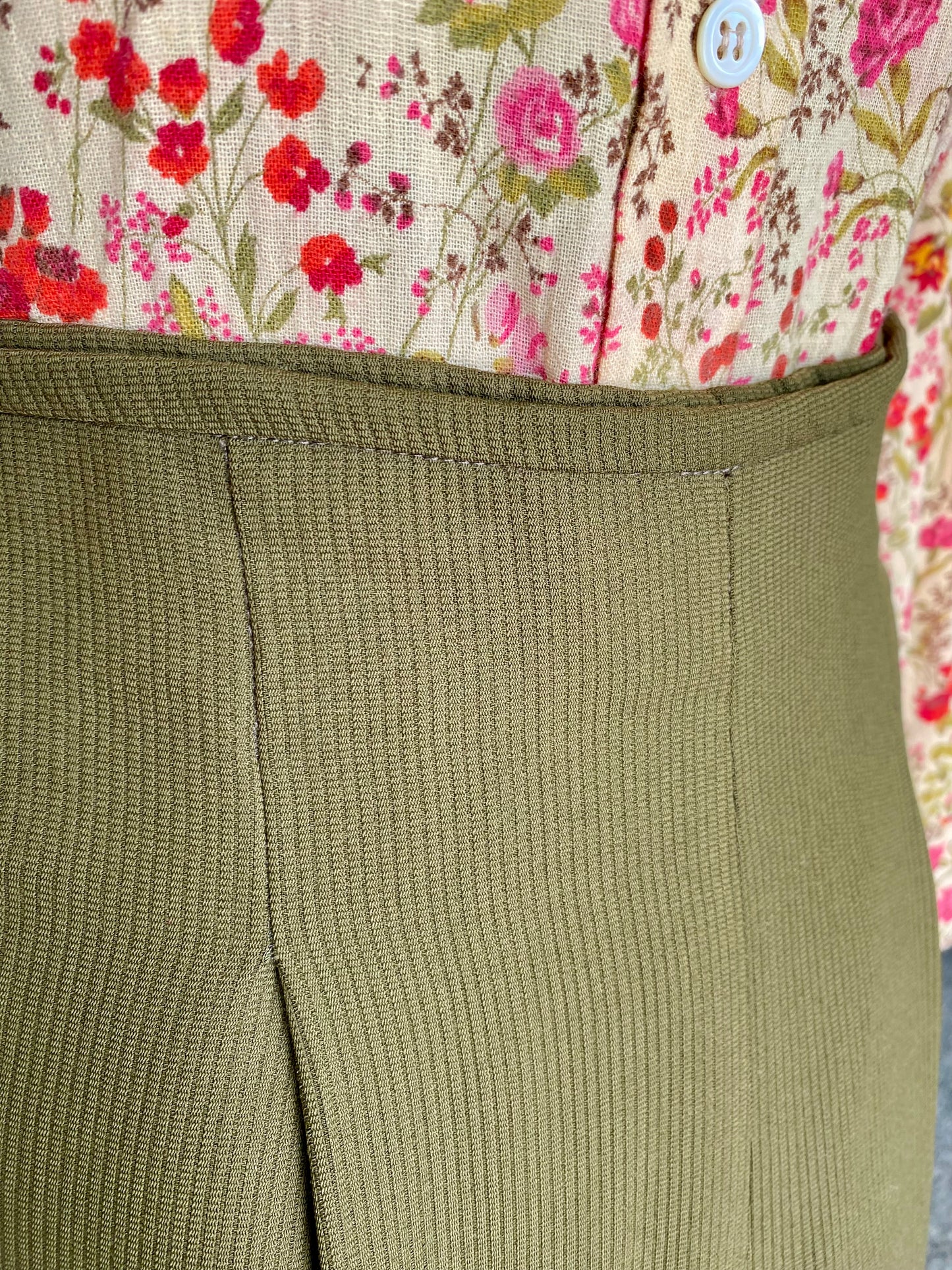 Pantaloni anni ‘80 cachi - TG. 38