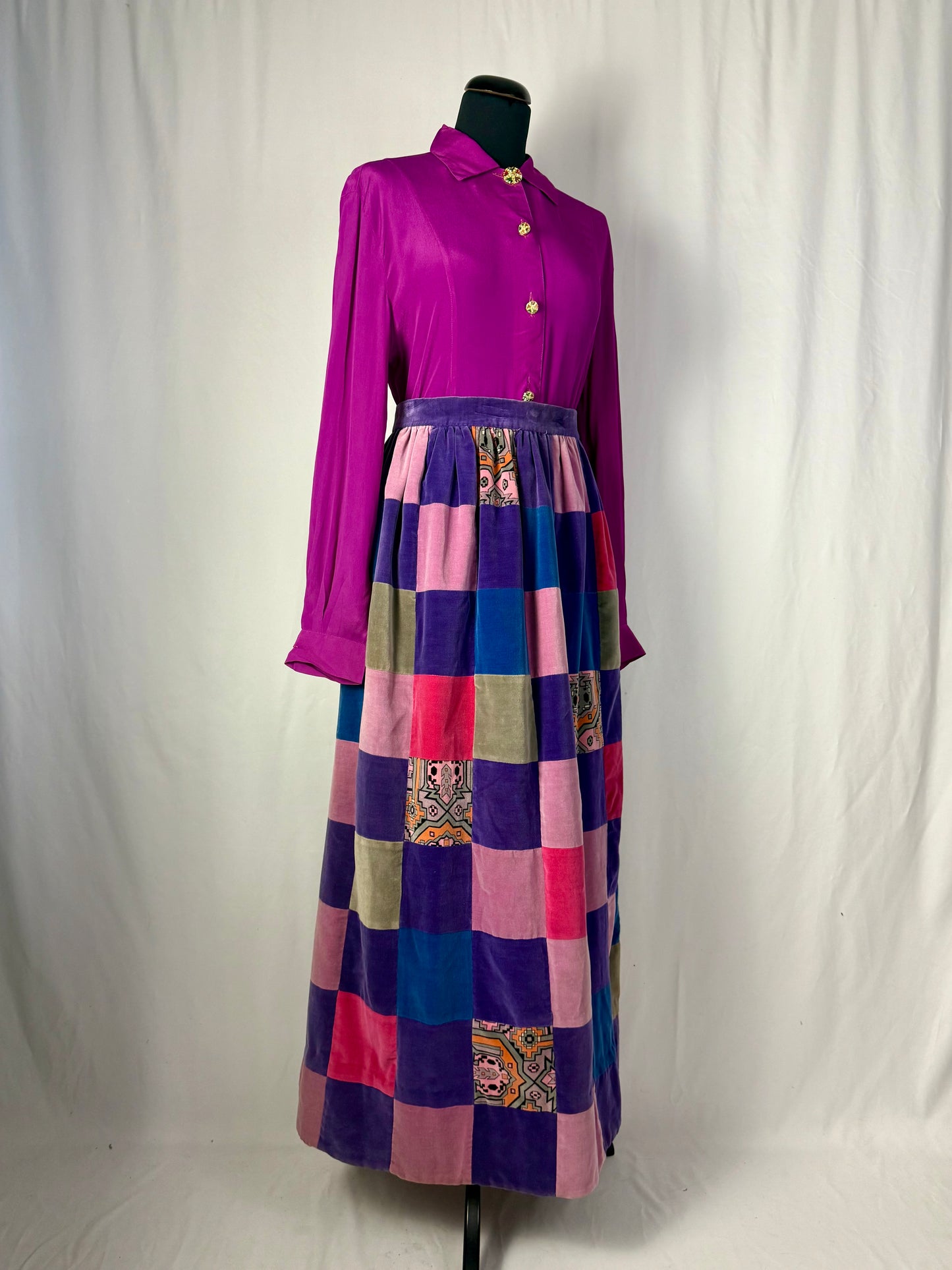 Maxi gonna anni ‘70 in velluto - TG. 44