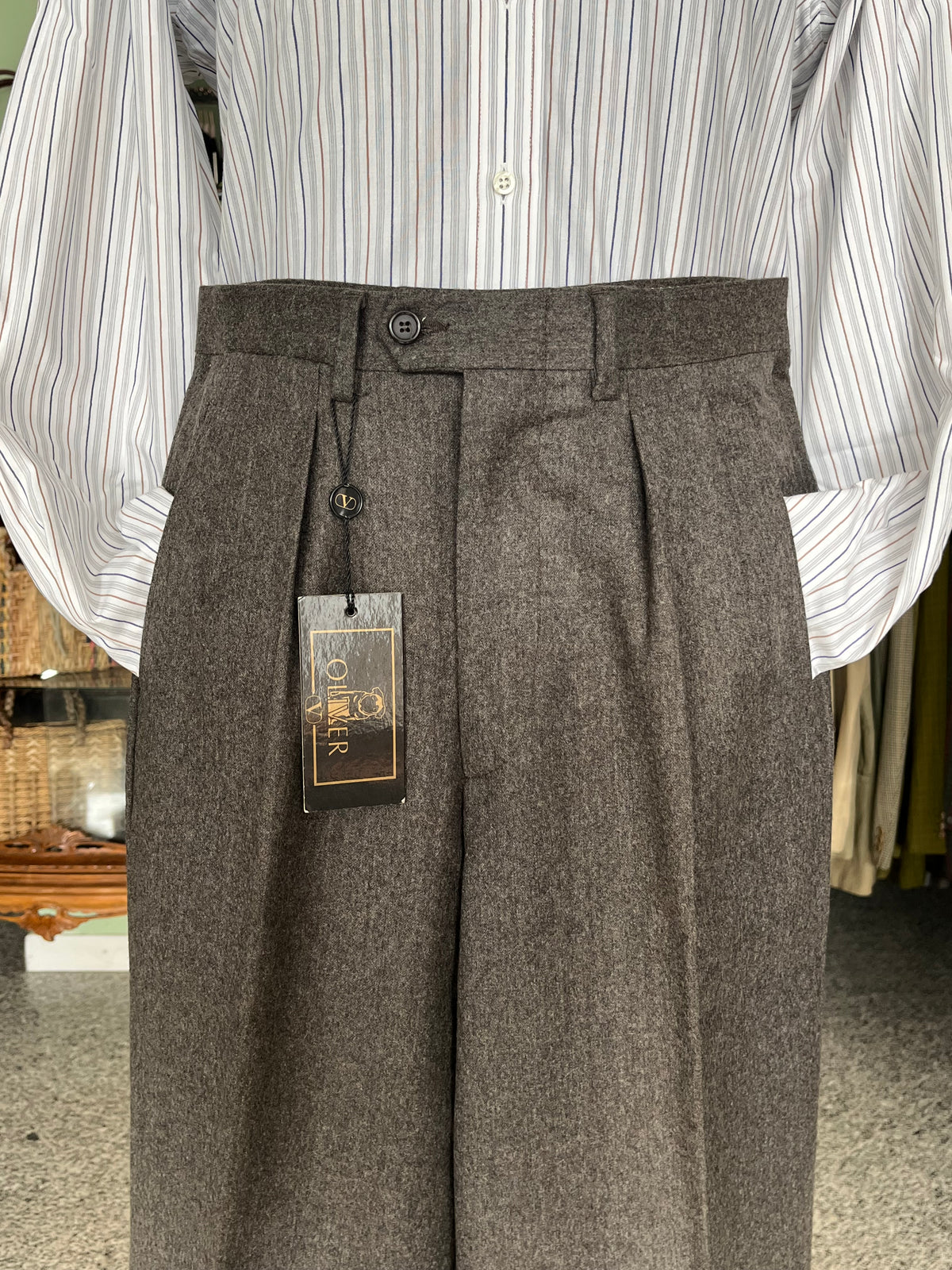 Calzoni Valentino flanella anni ‘80 NOS tg. 46