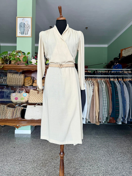 Abito anni ‘70 classico color crema - TG. 42/44