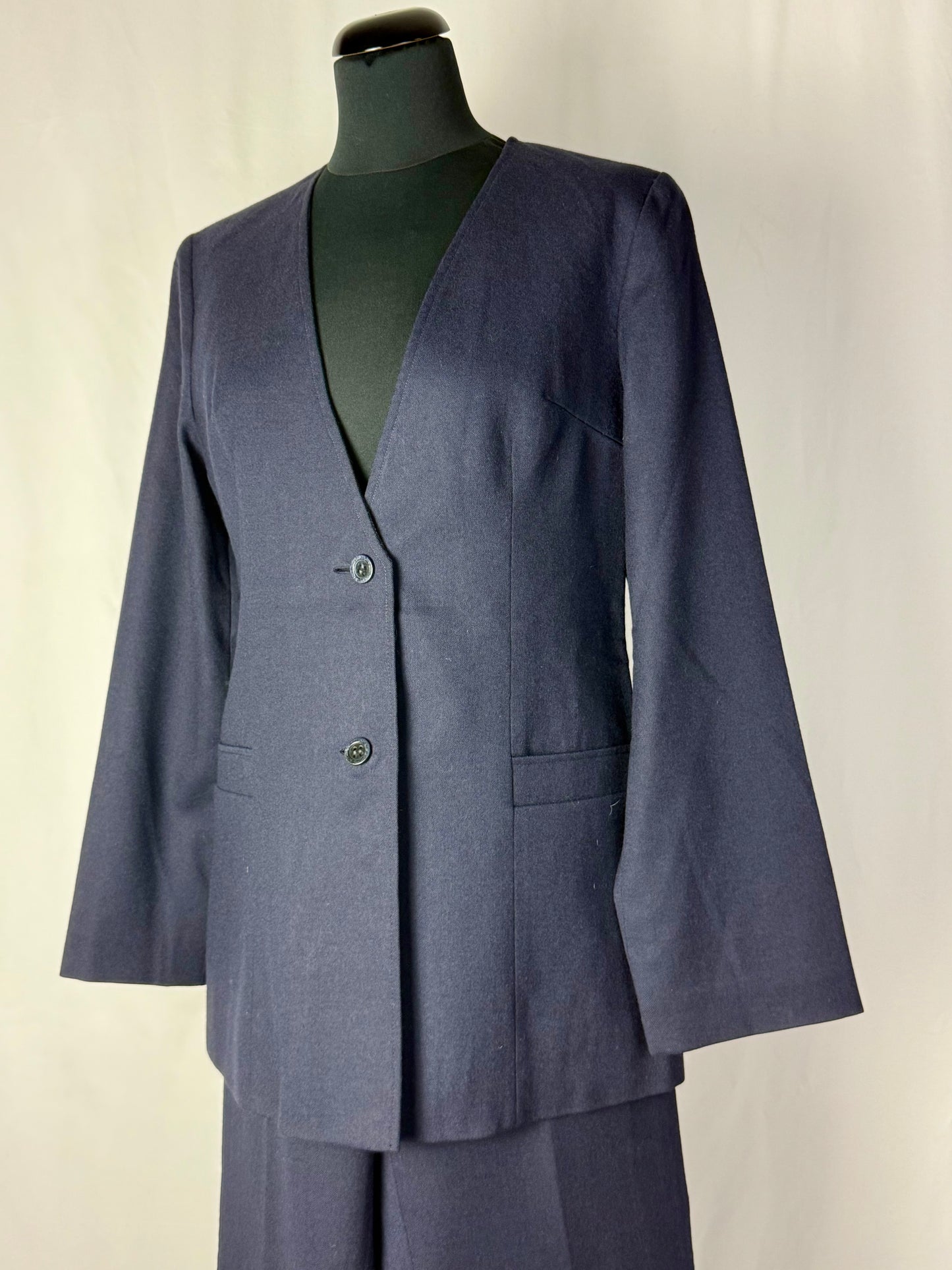 Completo sartoriale in pura lana blu notte - TG. 38/40