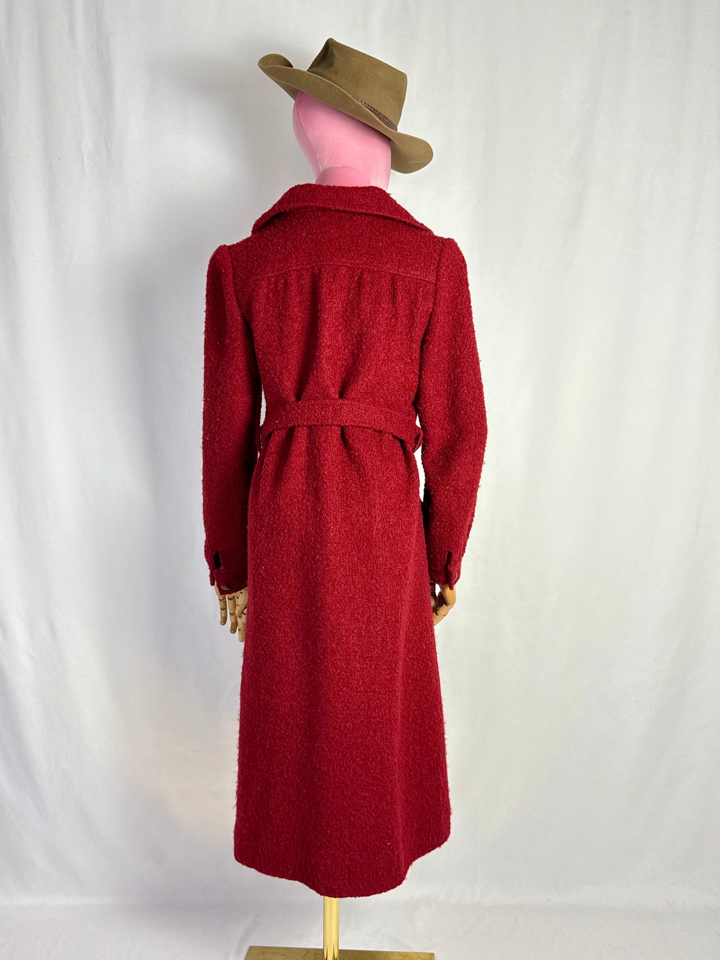 Cappotto anni ‘70 borgogna - TG. 38