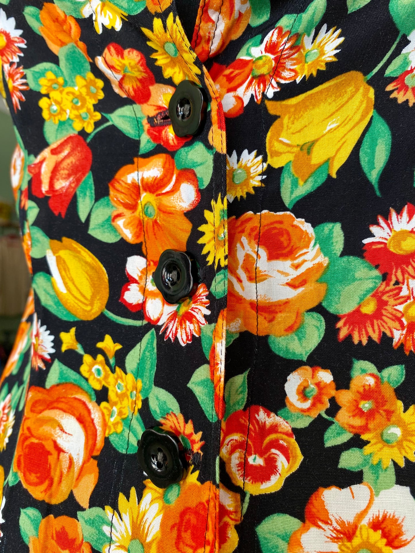 Abito con stampa floreale - TG. 38/40 con poco seno