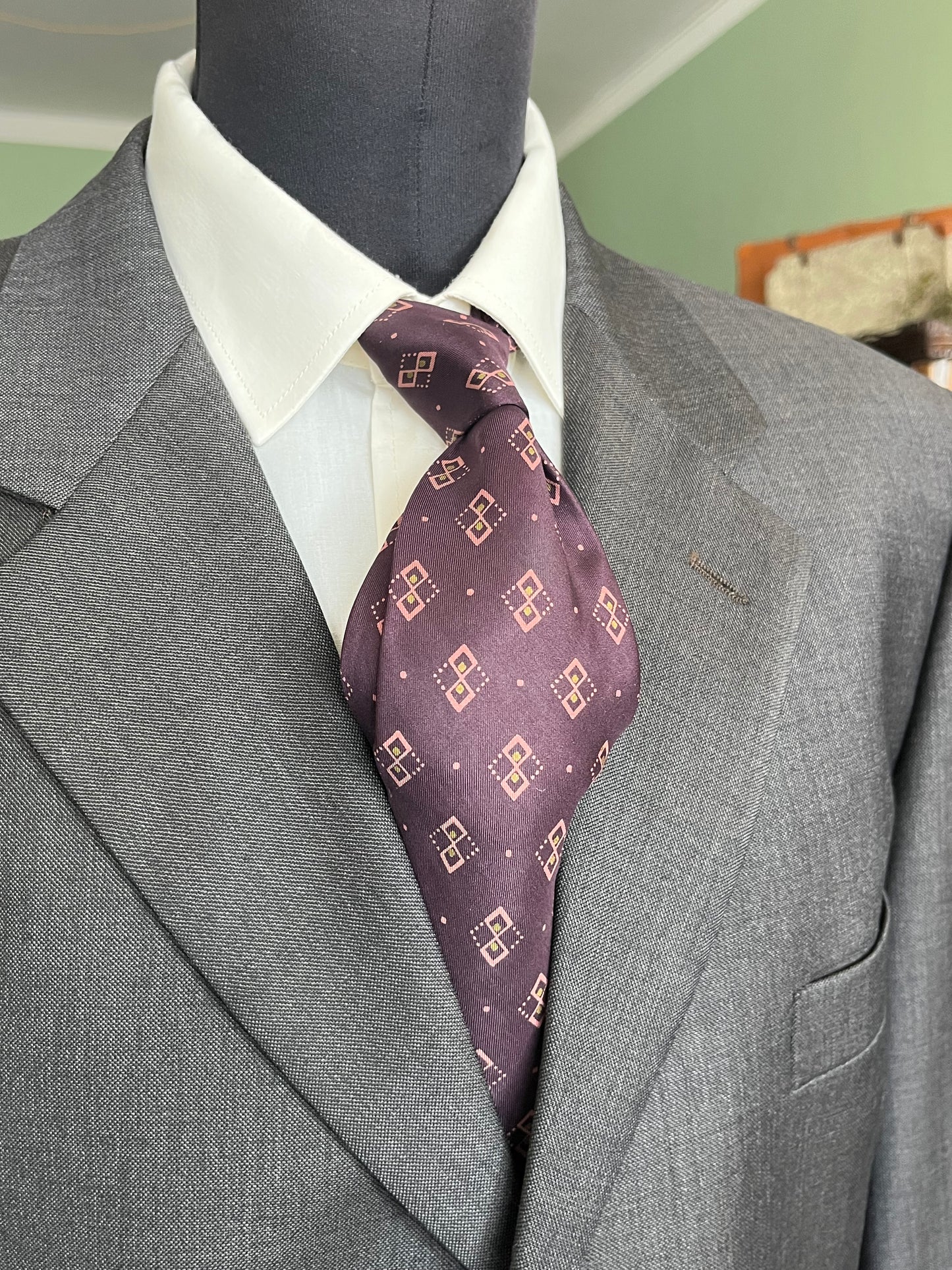 Cravatta swing anni ‘70 vinaccia