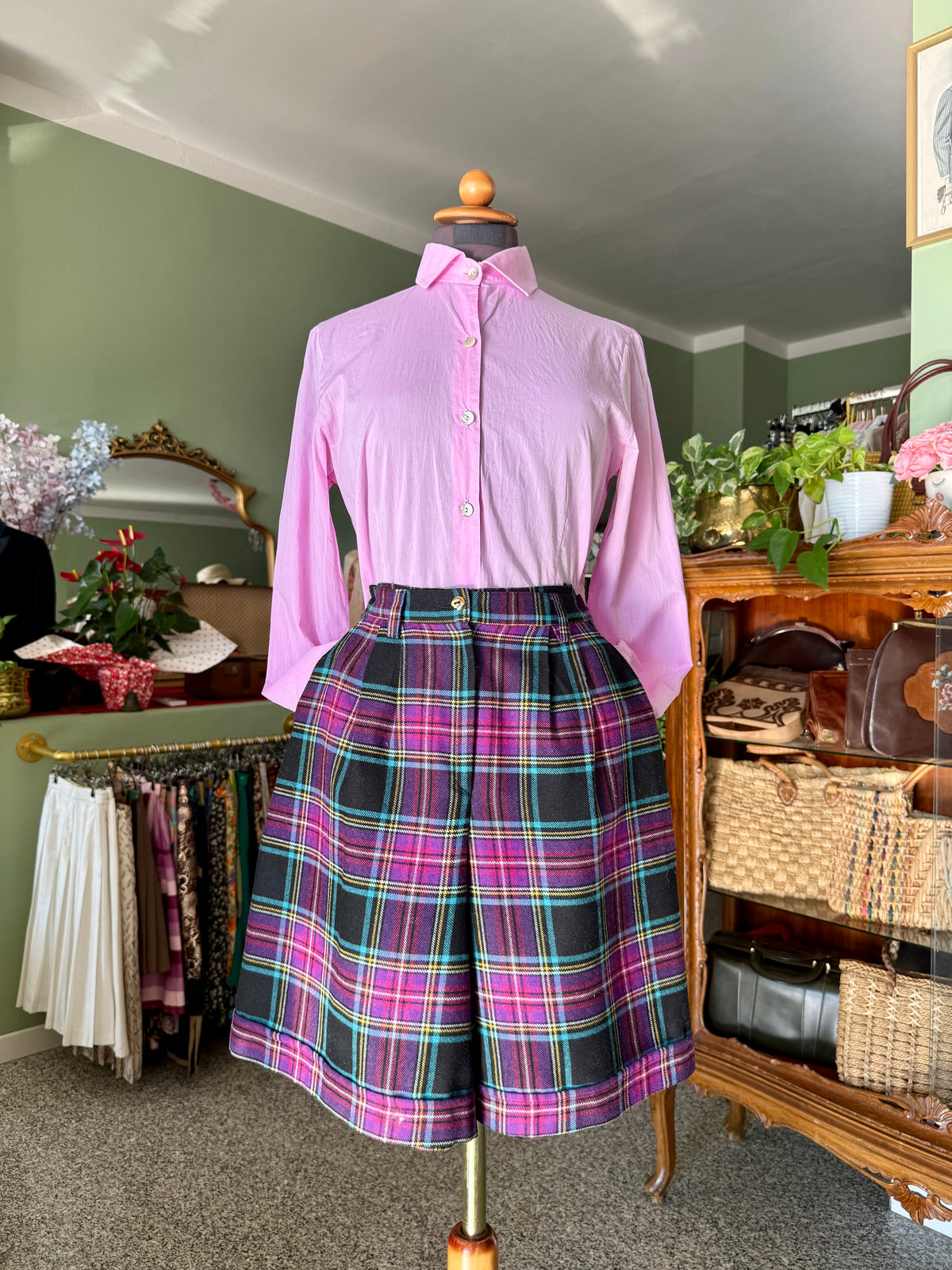 Pantaloncini in lana tartan - TG. 38