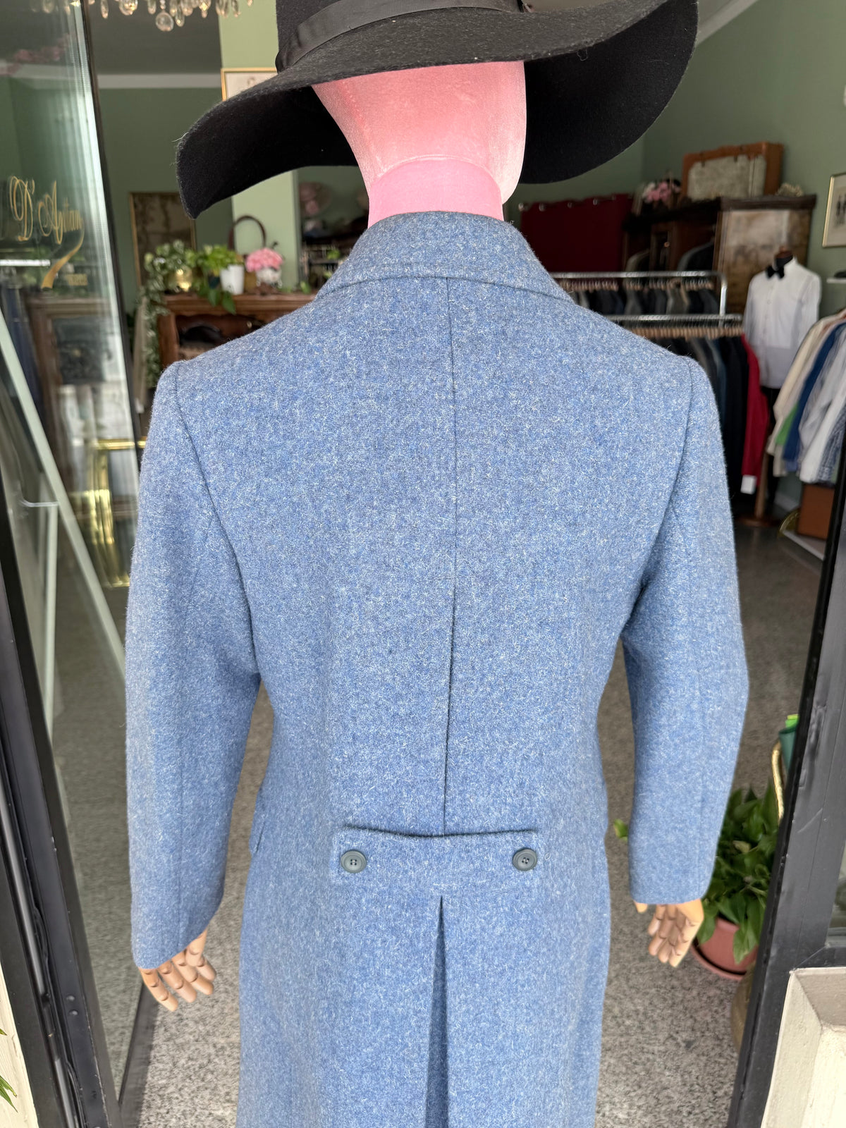 Cappotto NOS ceruleo pura lana vergine - TG. 40/42