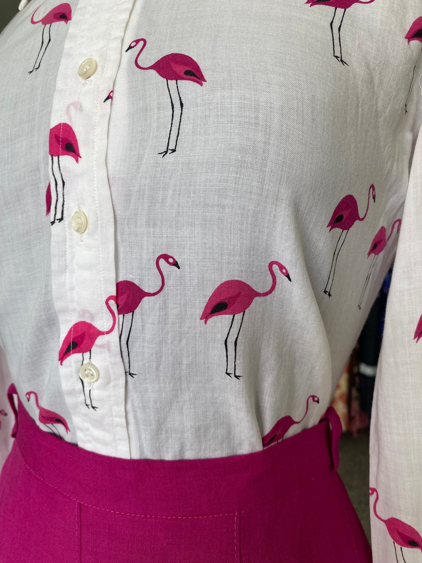 Camicia 70s flamingo - TG. 38/40