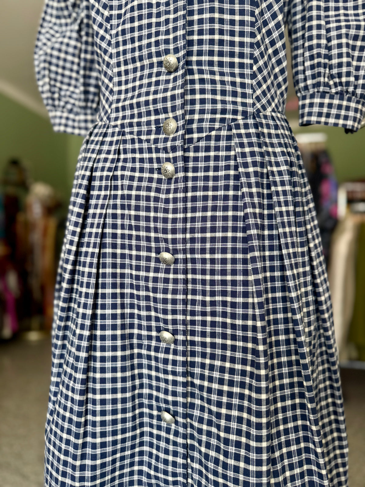 Abito tirolese Vichy in cotone - TG. 44/46
