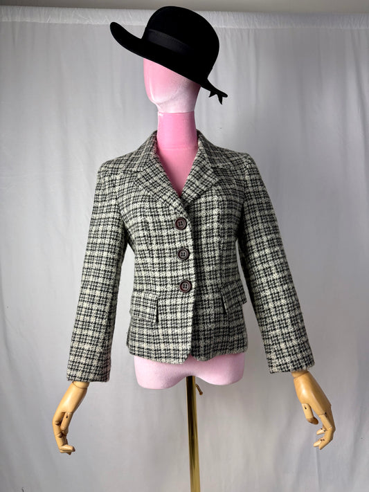 Giacca pied de poule bianco e nero - TG. 38