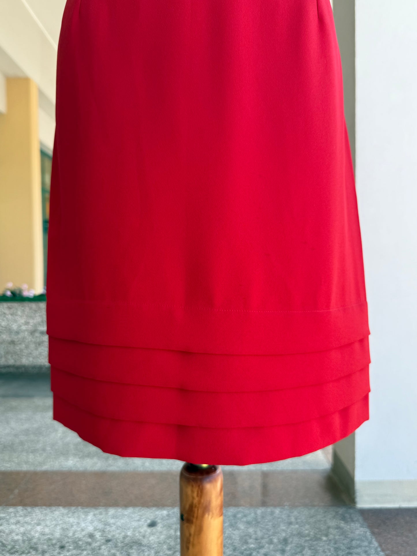 Abito anni ‘80 rosso bon ton - TG. 46