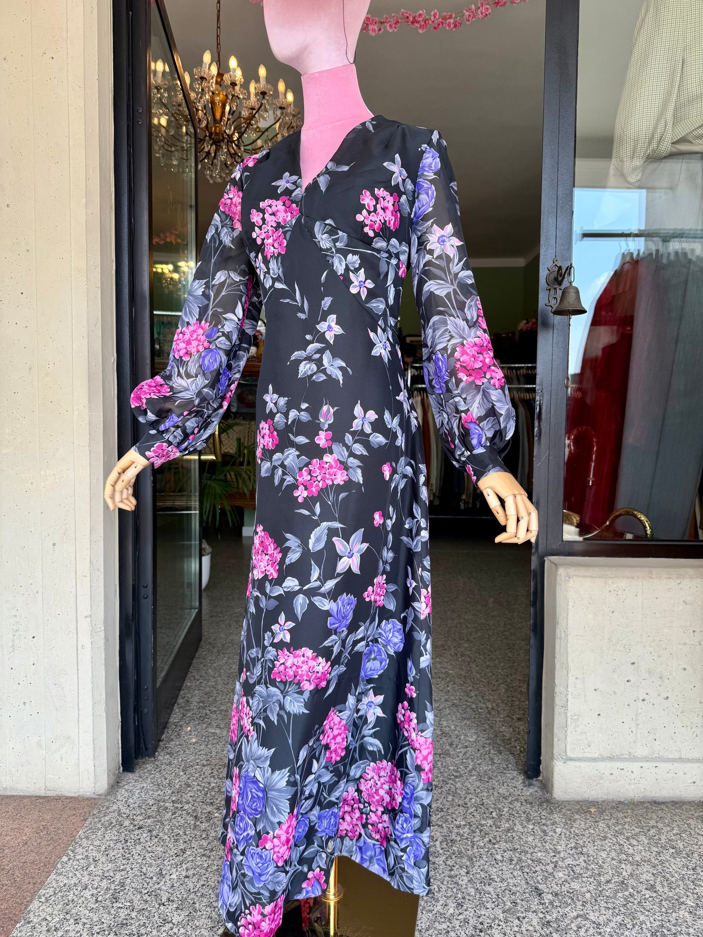 Maxi dress anni ‘70 floreale - TG. 44/46