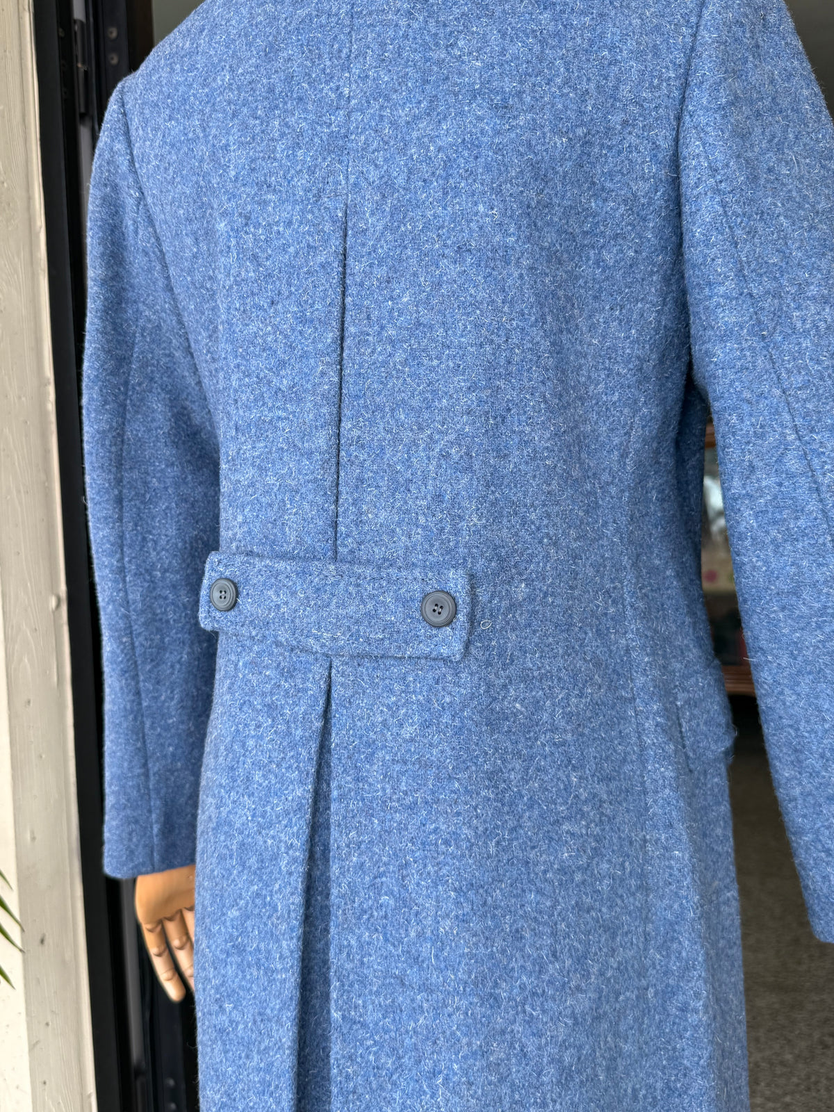 Cappotto NOS ceruleo pura lana vergine - TG. 40/42