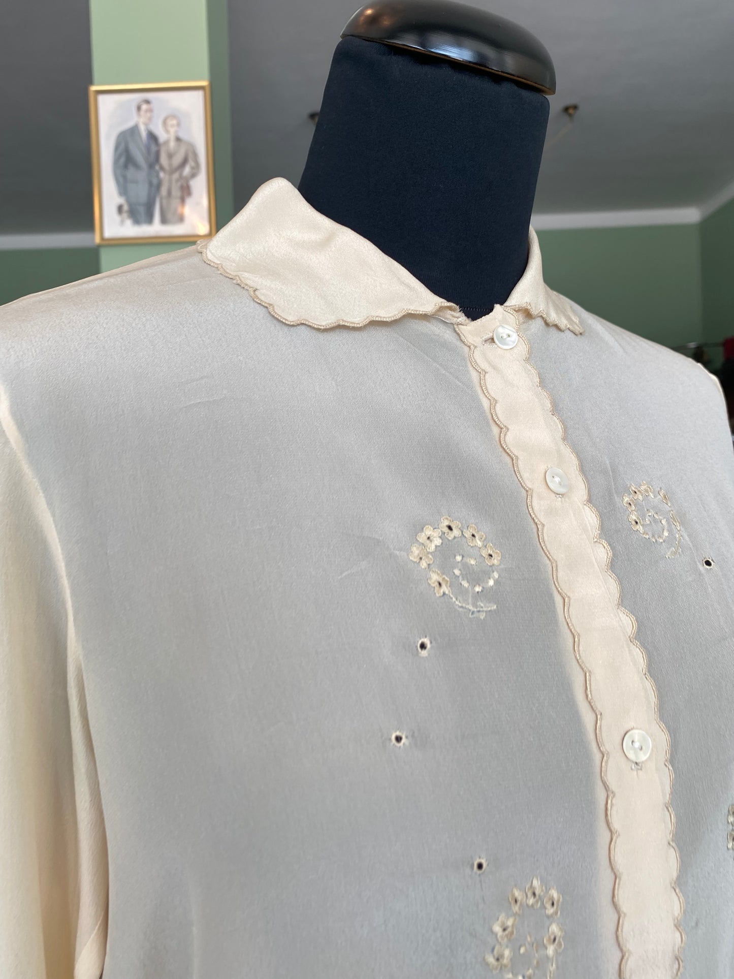 Camicia sartoriale in seta anni ‘50 - TG. 40