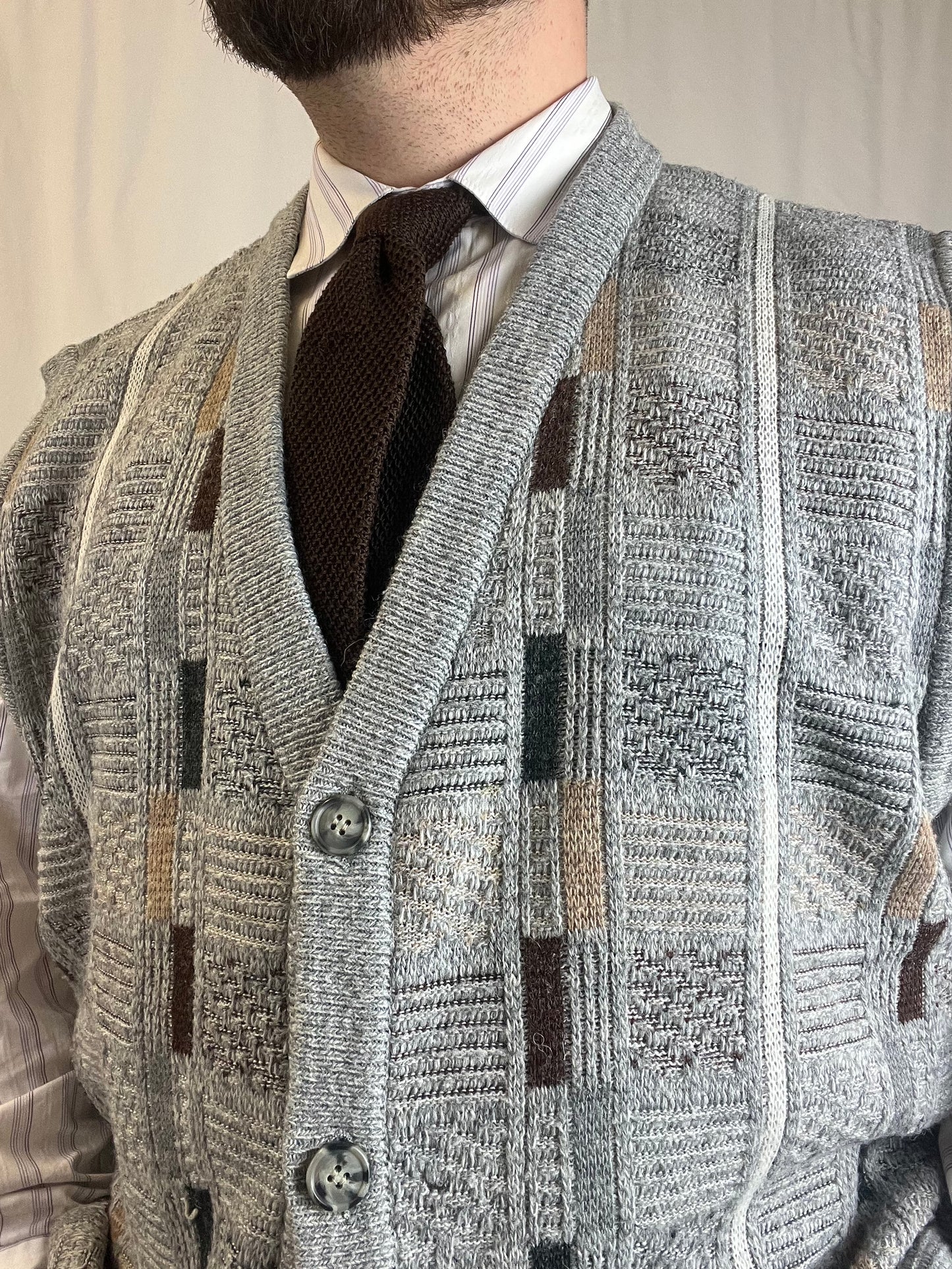 Gilet in maglia anni ‘80 tg. XXL-3XL