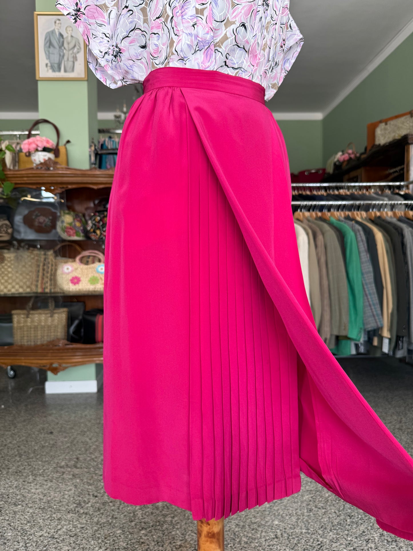 Gonna fucsia in seta - TG. 44