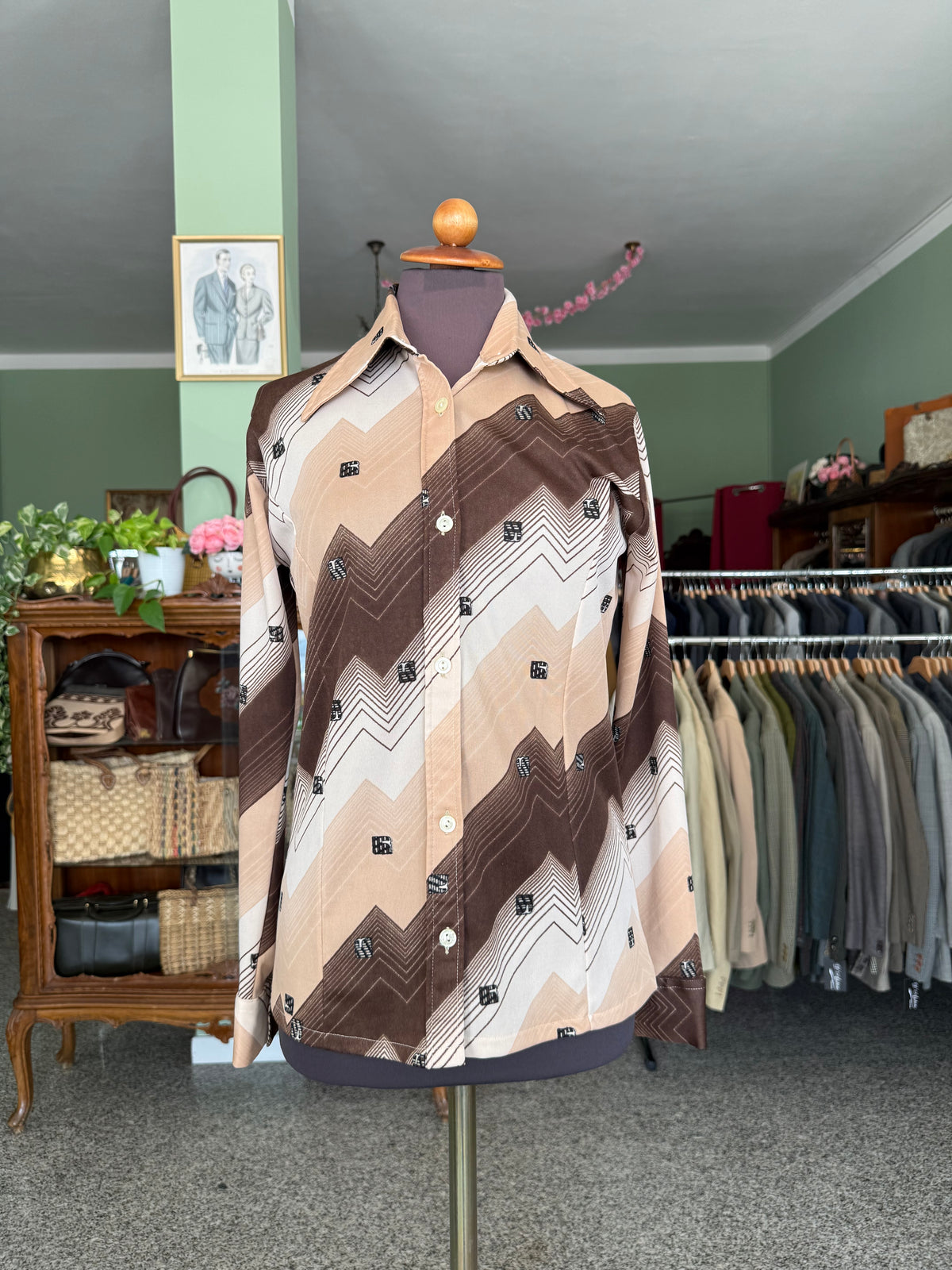 Camicia anni ‘70 stampa grafica - TG. 42