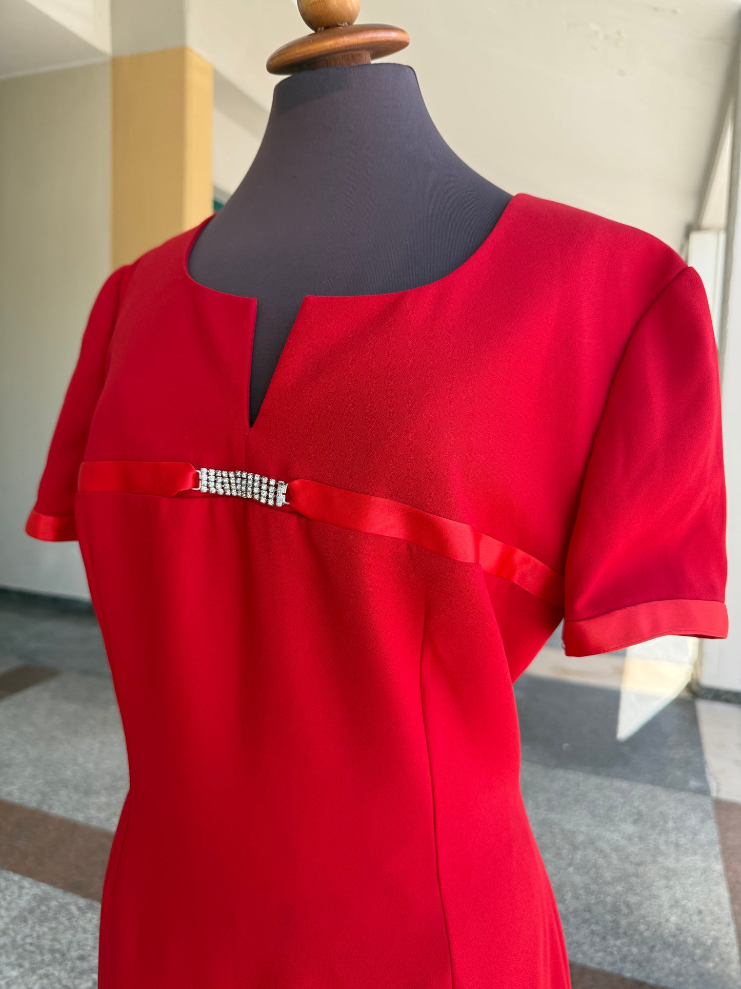 Abito anni ‘80 rosso bon ton - TG. 46