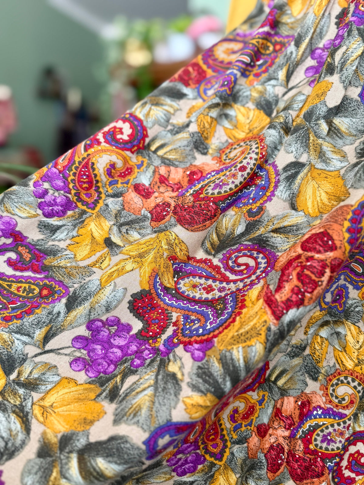 Gonna anni ‘80 stampa paisley e floreale - TG. 36