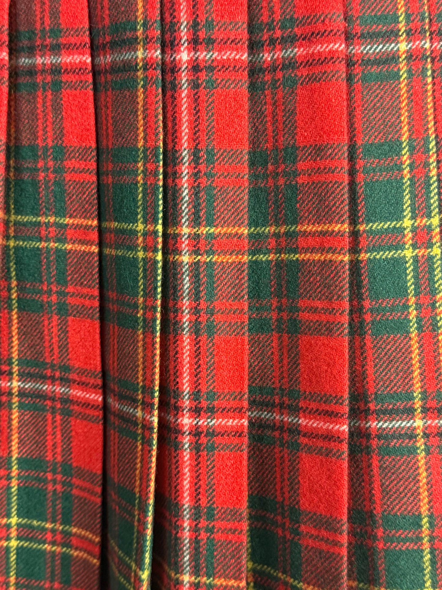 Gonna tartan rosso in pura lana - TG. 40