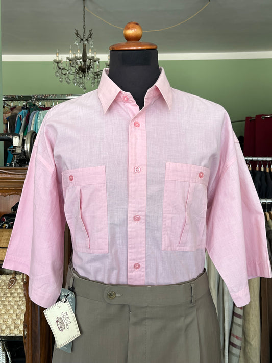 Camicia a maniche corte lino L-XL