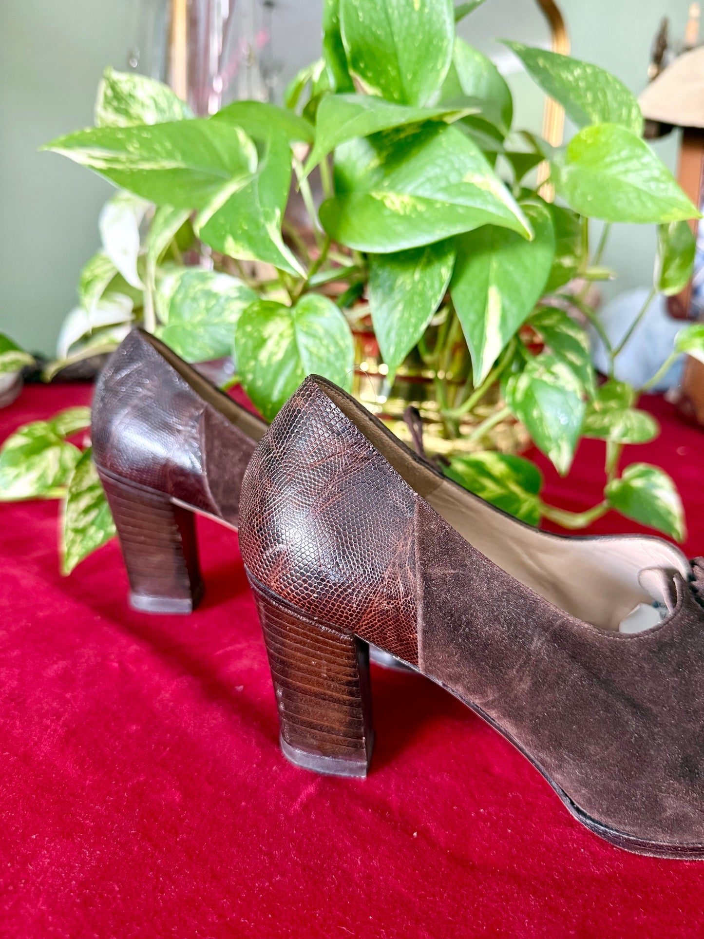 Scarpe stringate con tacco anni ‘70 - NR. 37 e mezzo