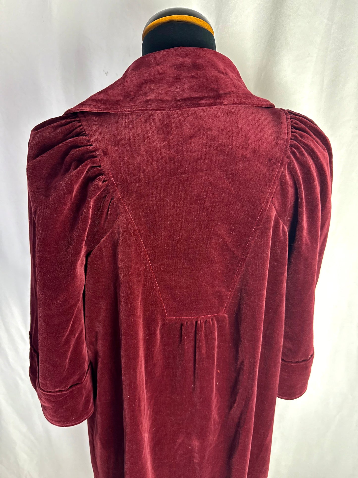 Abito anni ‘70 in velluto borgogna - TG. 40
