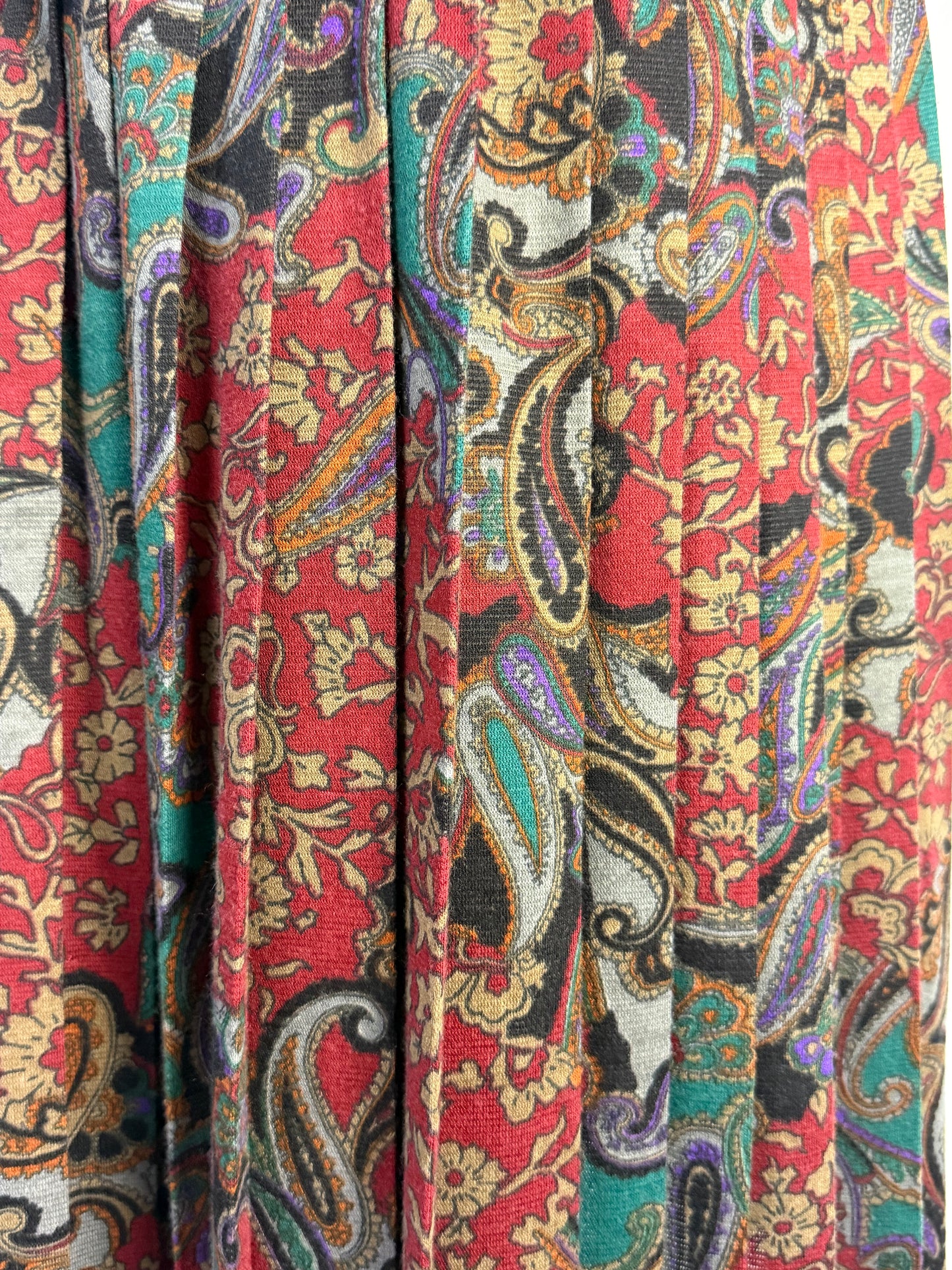 Gonna plissettata fantasia paisley - TG. 42/44