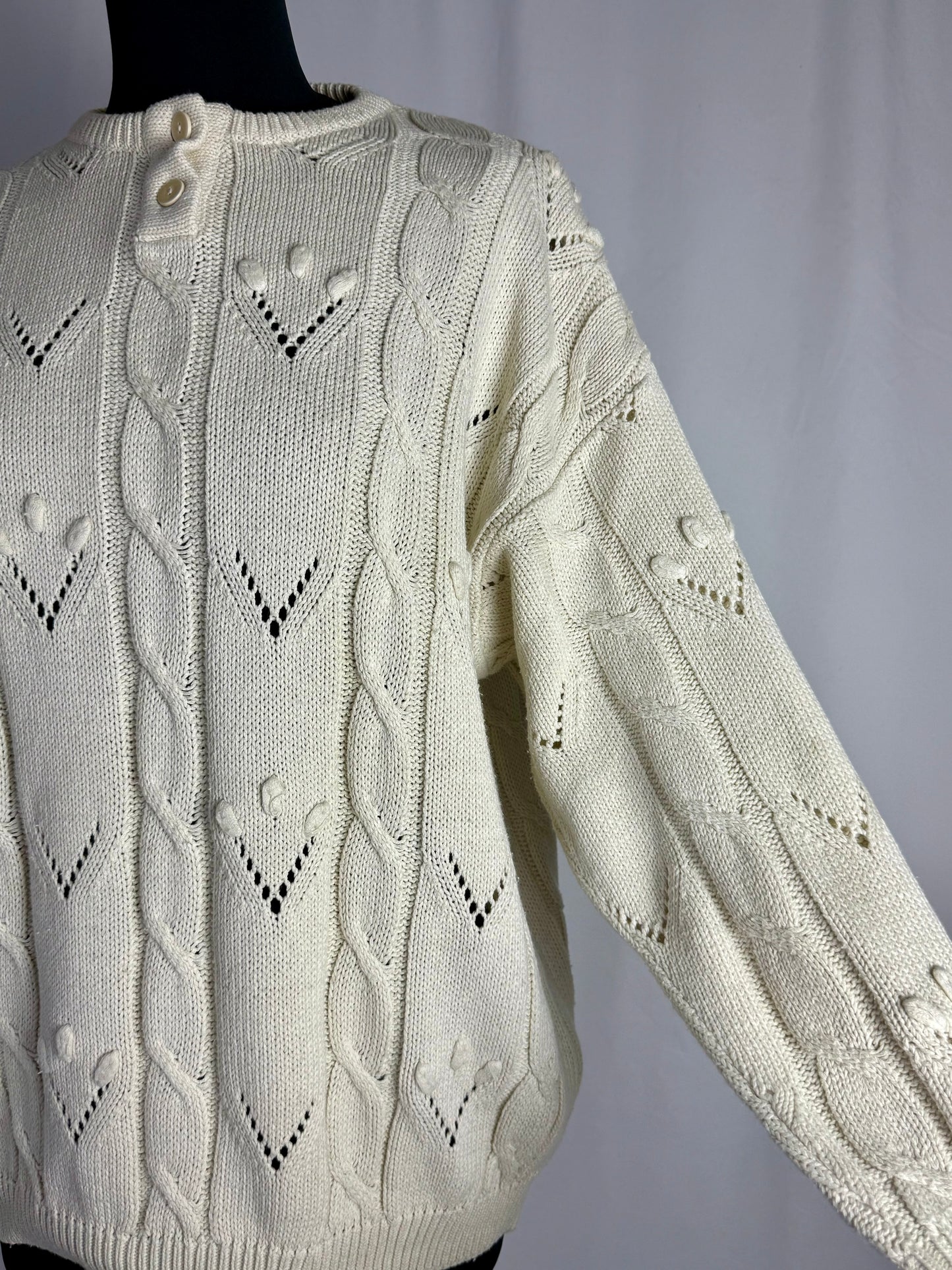 Maglione bianco in filo di cotone - TG. 48/50