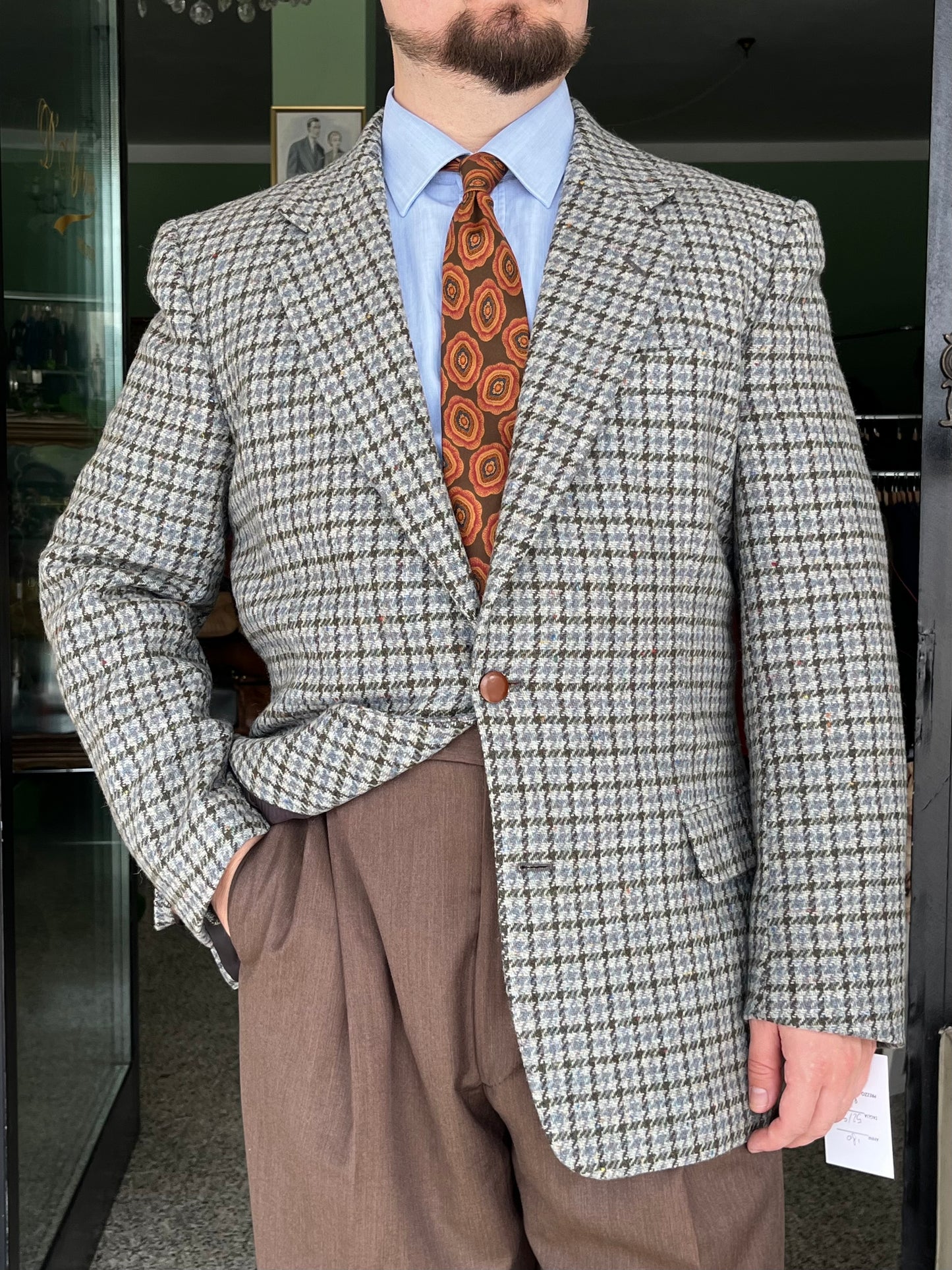 Giacca anni ‘80 tweed tg. 52-54