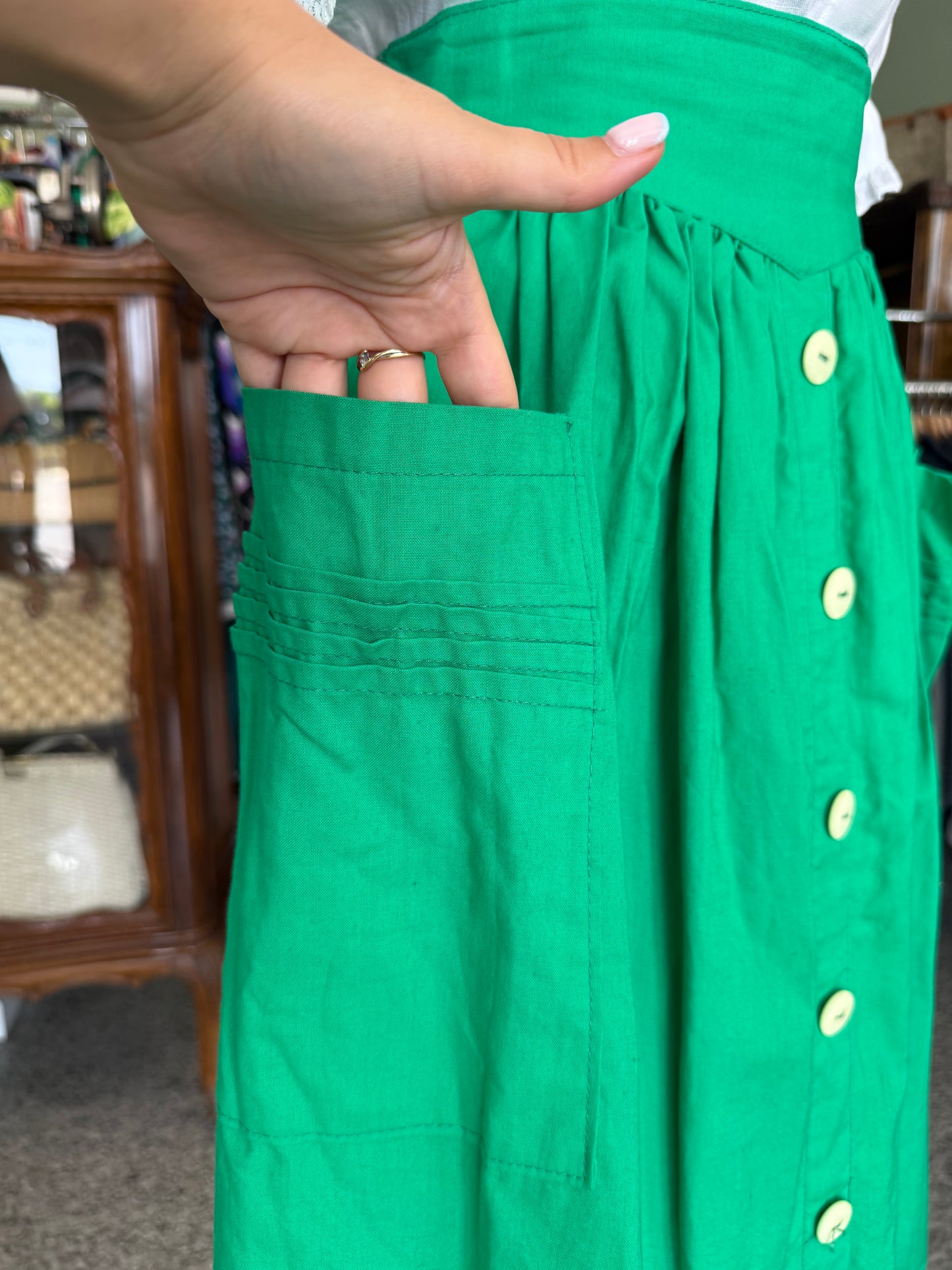 Gonna verde prato stile ‘50s - TG. 50