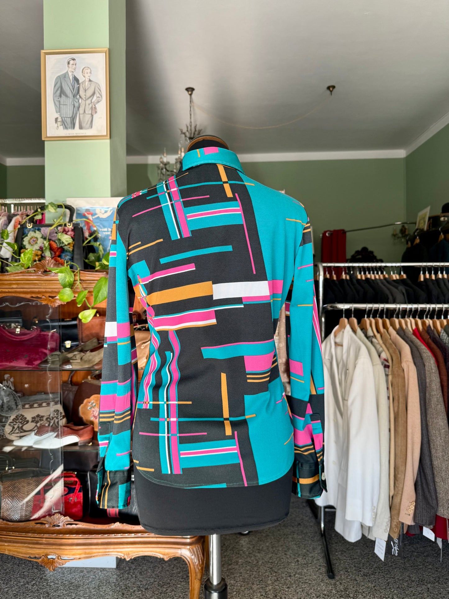 Camicia grafica multicolor anni ‘70 - TG. 42