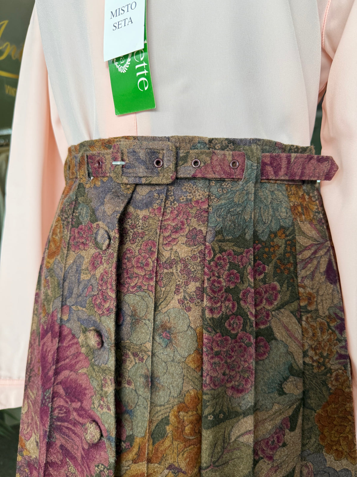 Gonna sartoriale stampa floreale - TG. 46-50