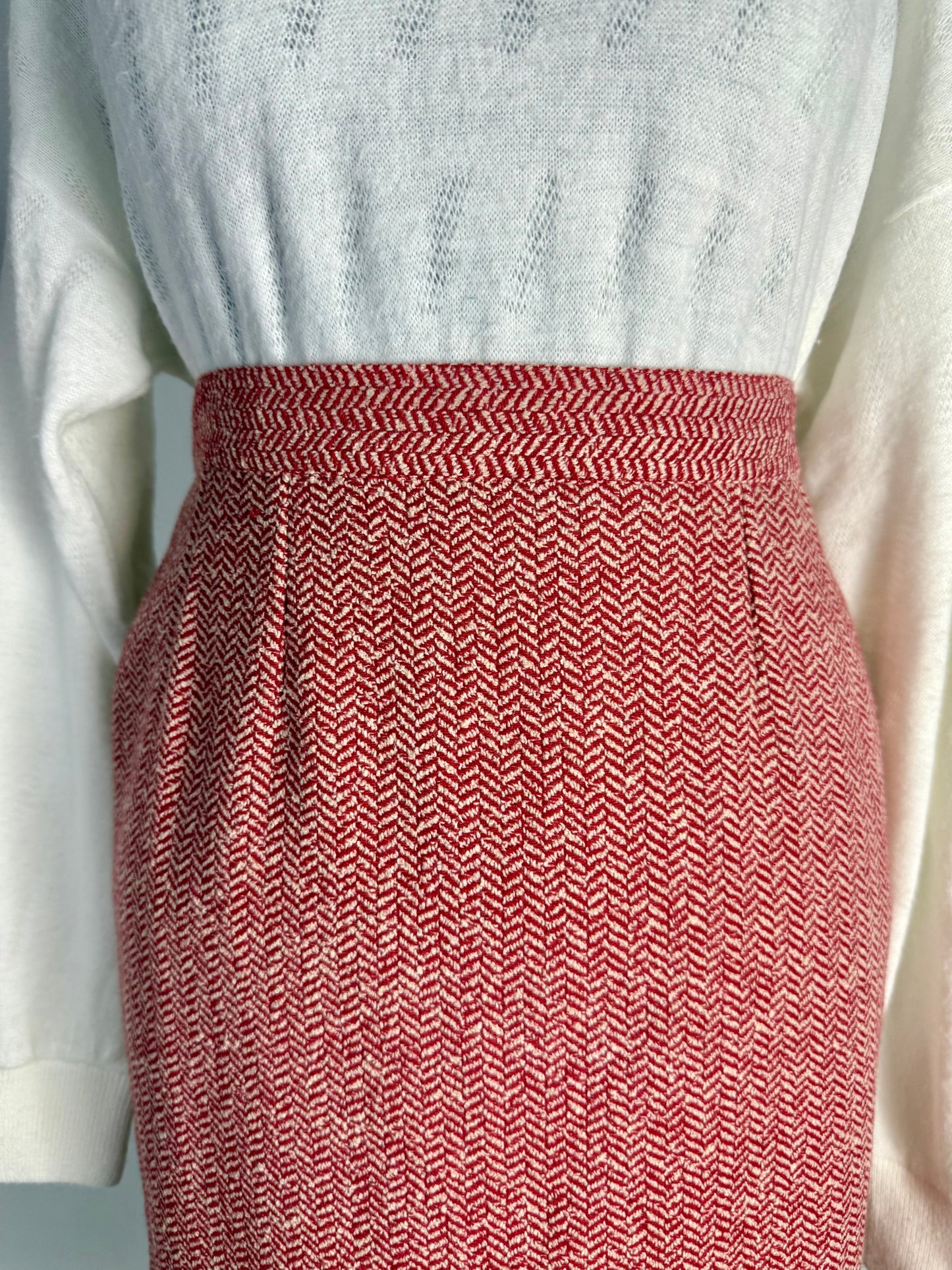 Gonna anni ‘80 lana a spina di pesce - TG. 44