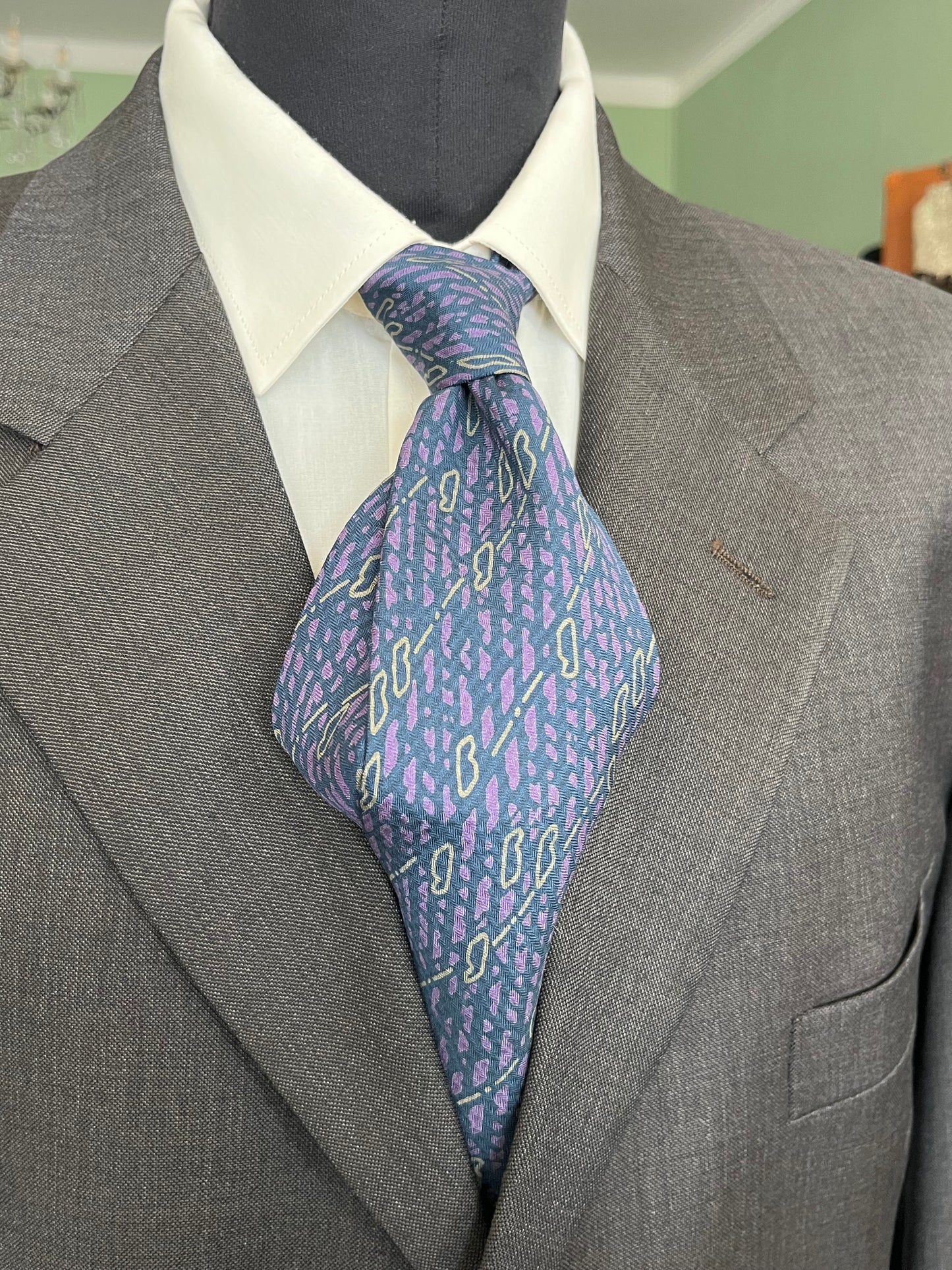 Cravatta swing anni ‘70 blu