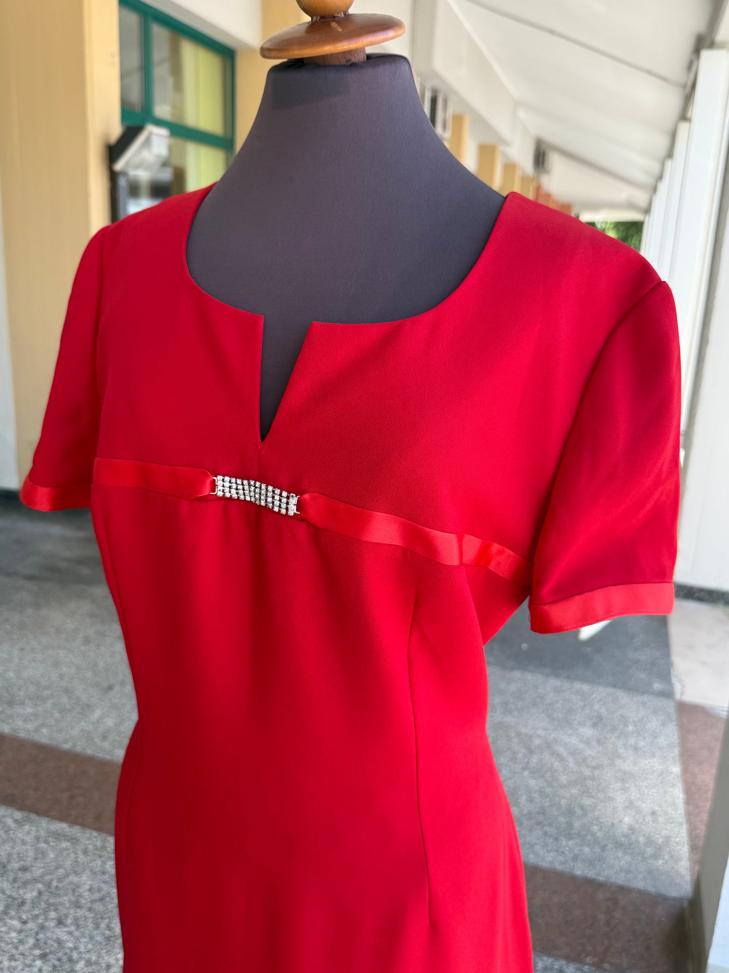 Abito anni ‘80 rosso bon ton - TG. 46