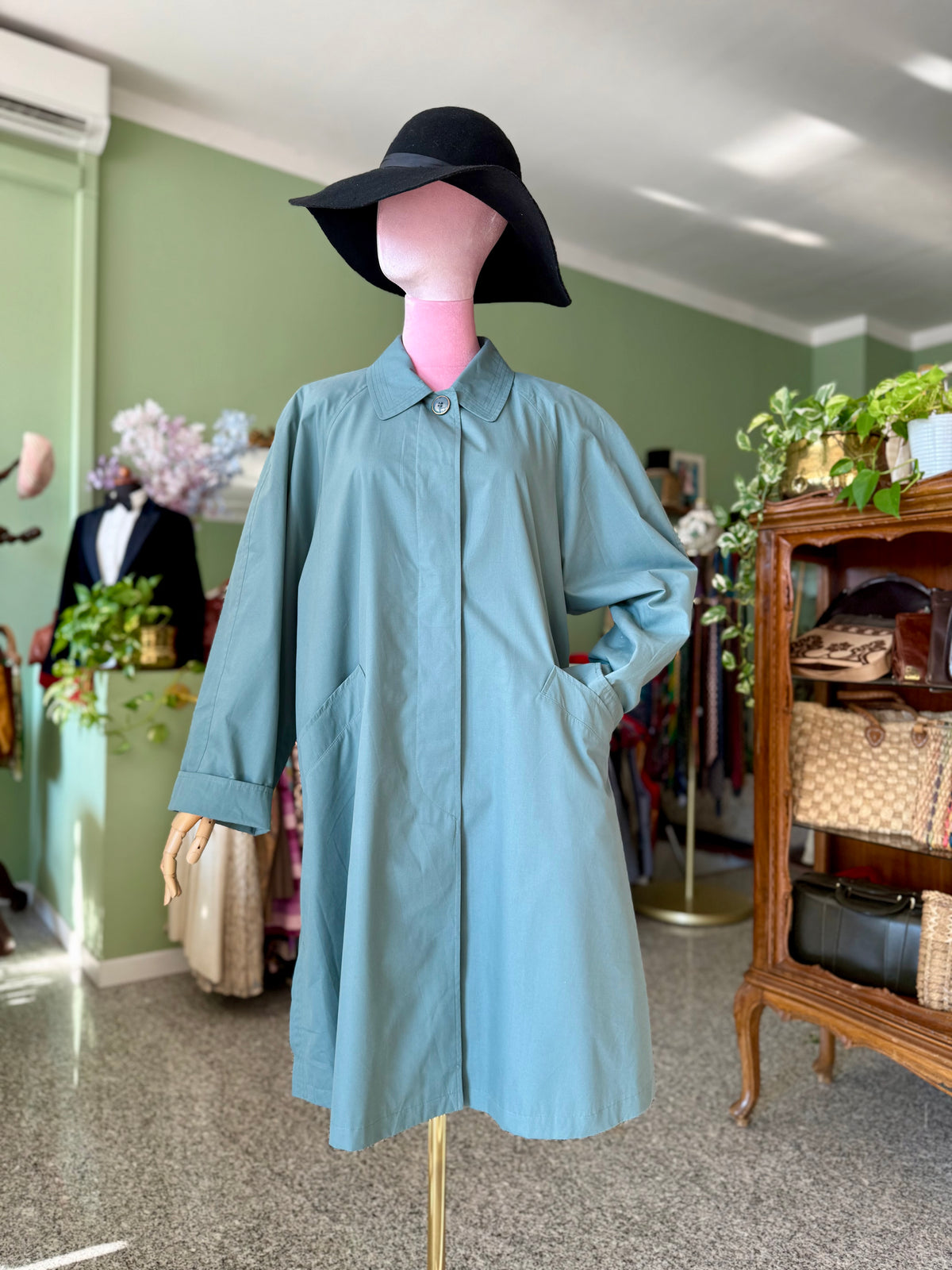 Trench anni ‘80 azzurro polvere - TG.