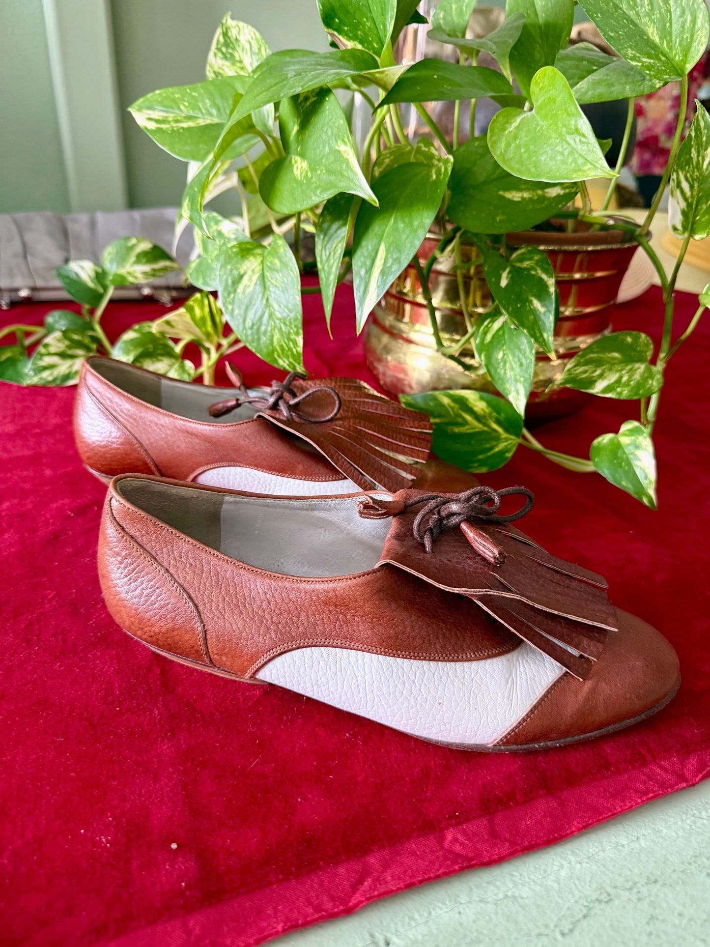 Scarpe bicolore in pelle - NR. 37