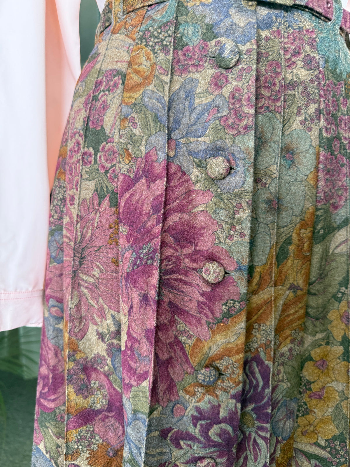 Gonna sartoriale stampa floreale - TG. 46-50