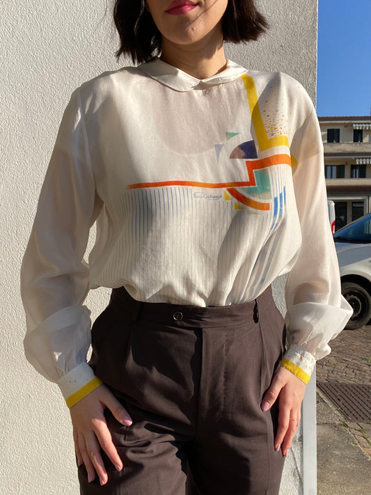 Camicia con stampa astratta - TG. 40/42