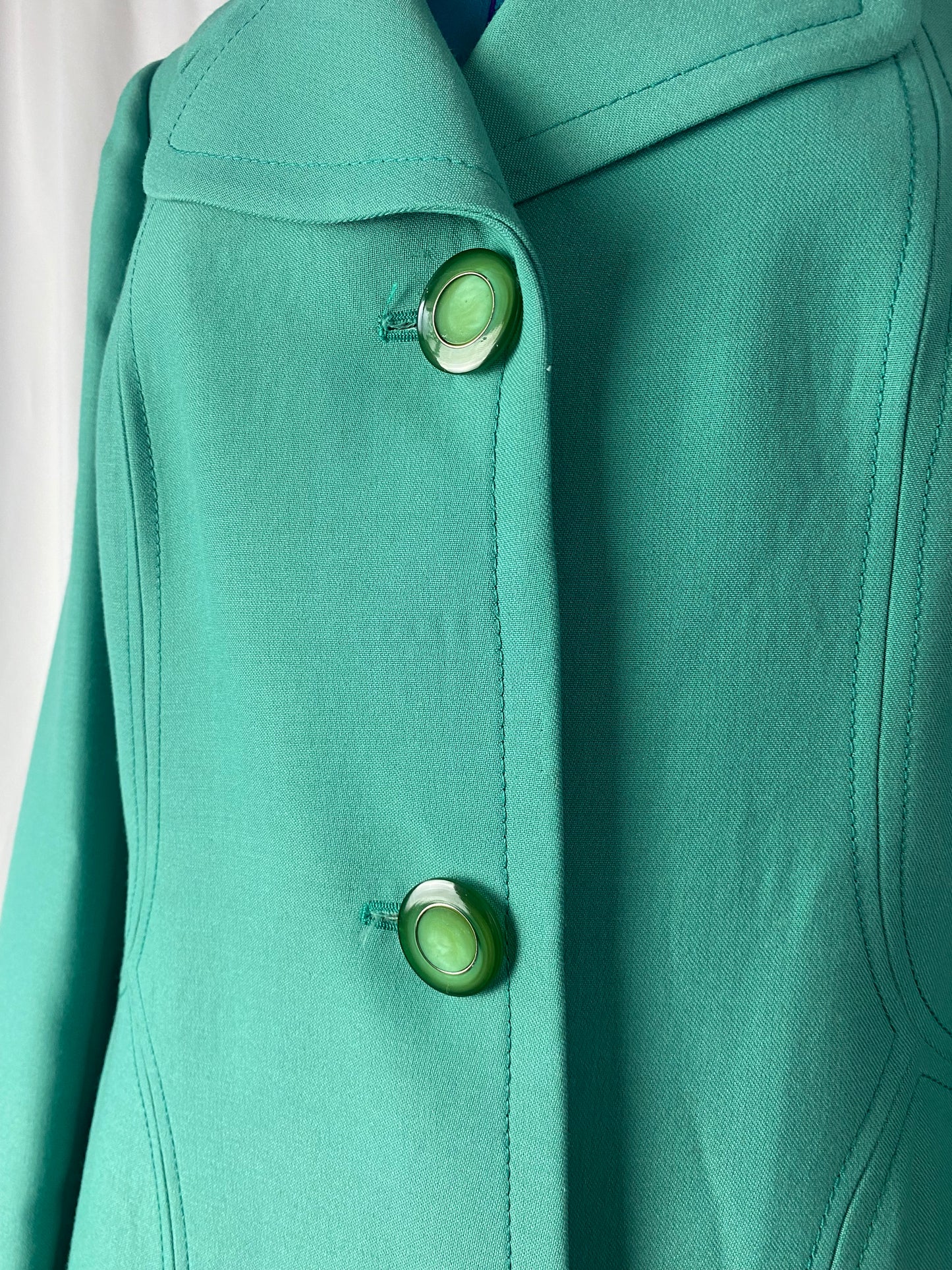 Cappotto anni ‘70 acquamarina - TG. 40