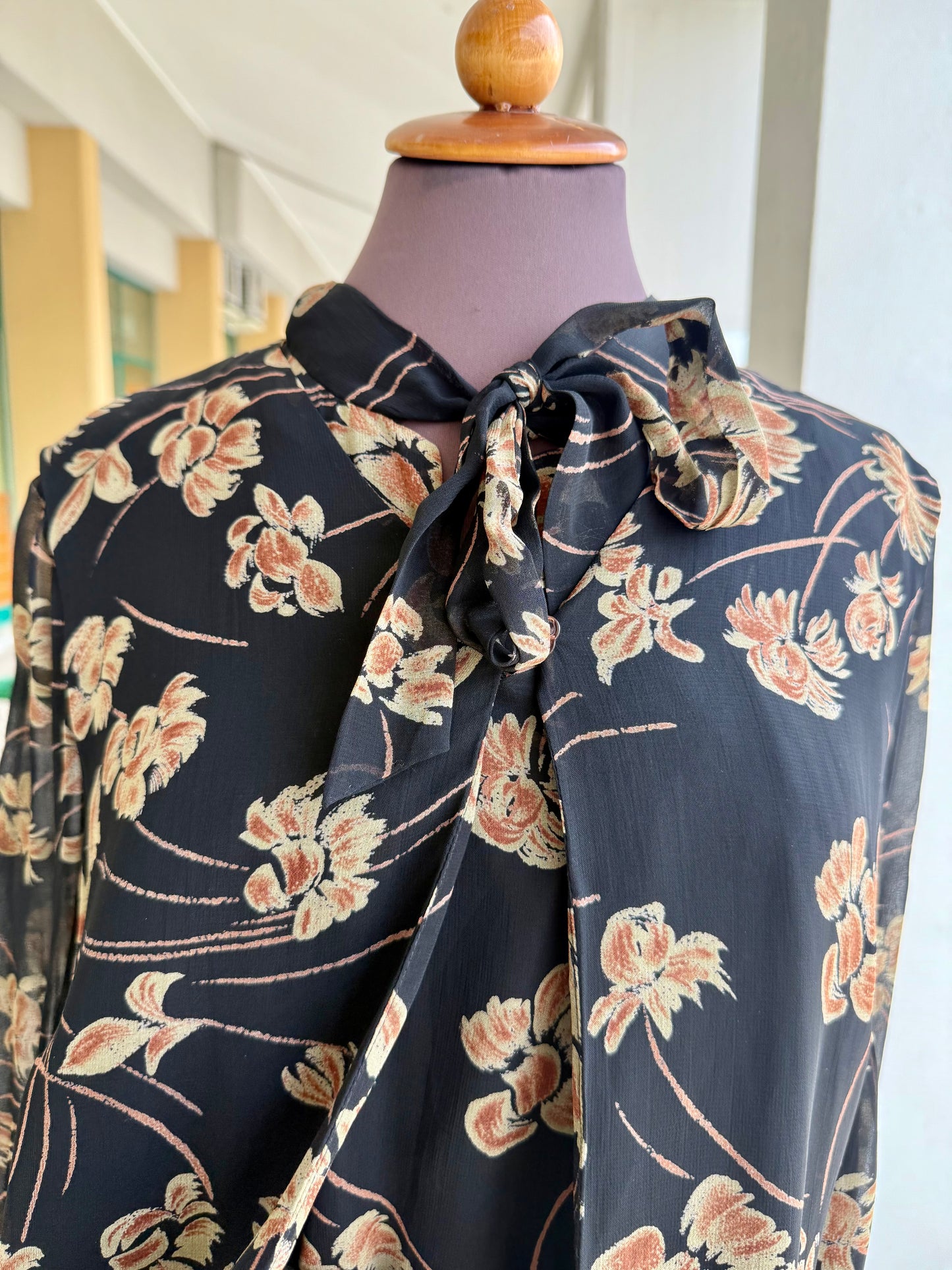 Abito anni ‘60 in crepe di seta + gilet - TG. 44/46