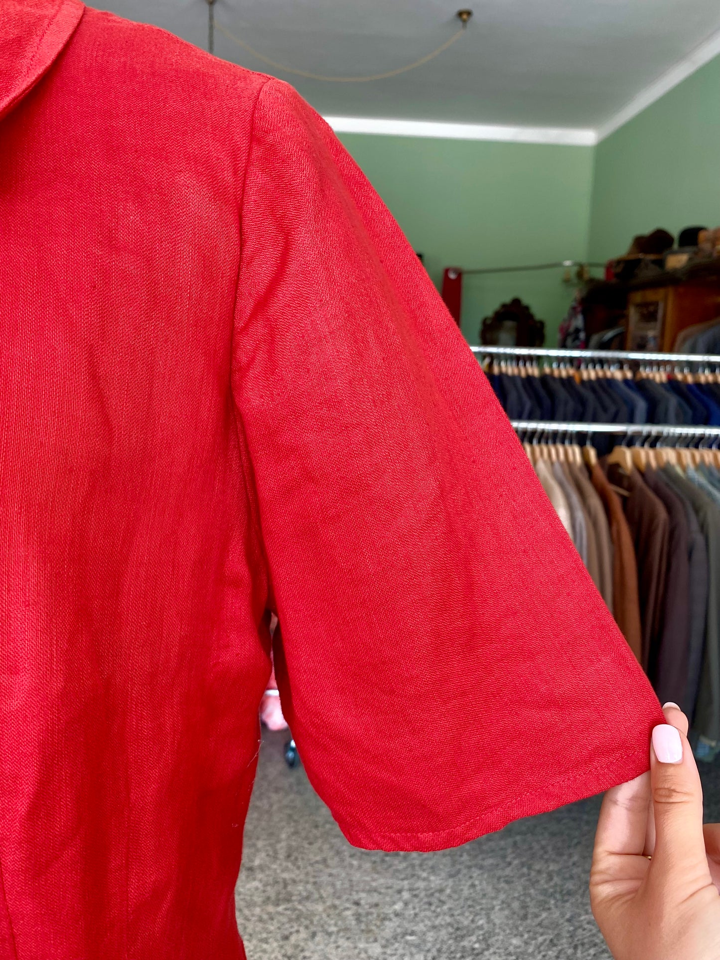 Abito rosso in lino - TG. 48