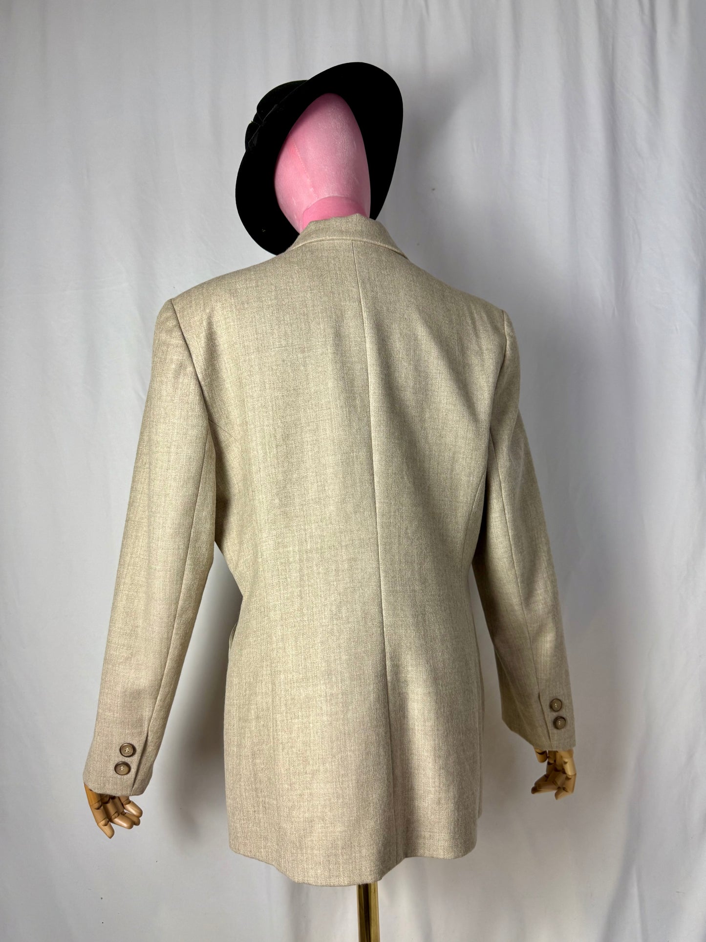 Giacca in pura lana color sabbia - TG. 46