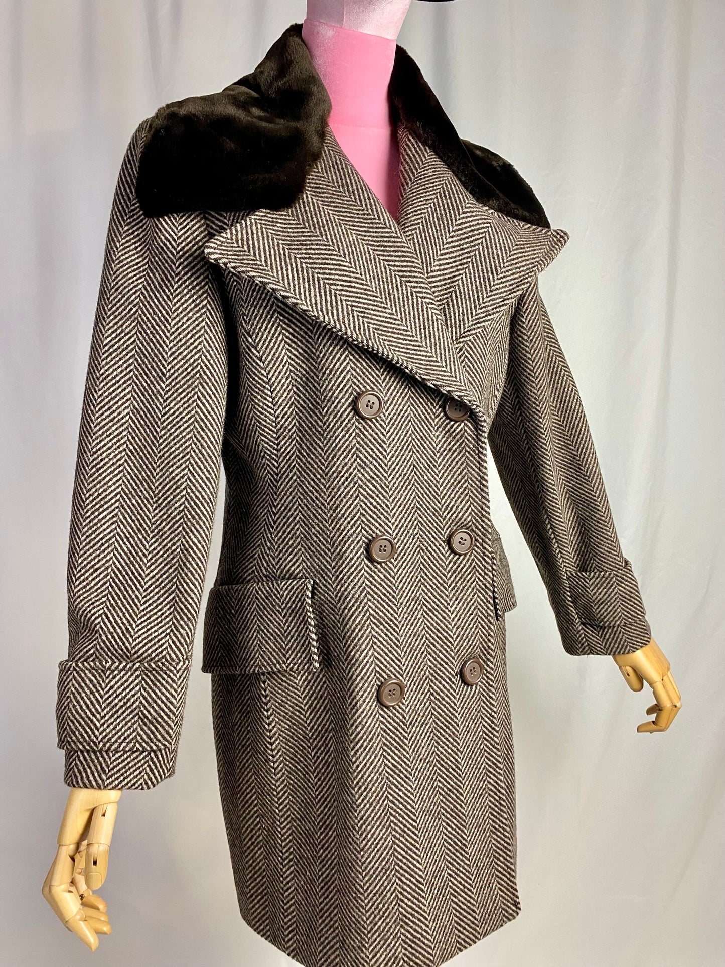 Cappotto di lana spigato - TG. 44
