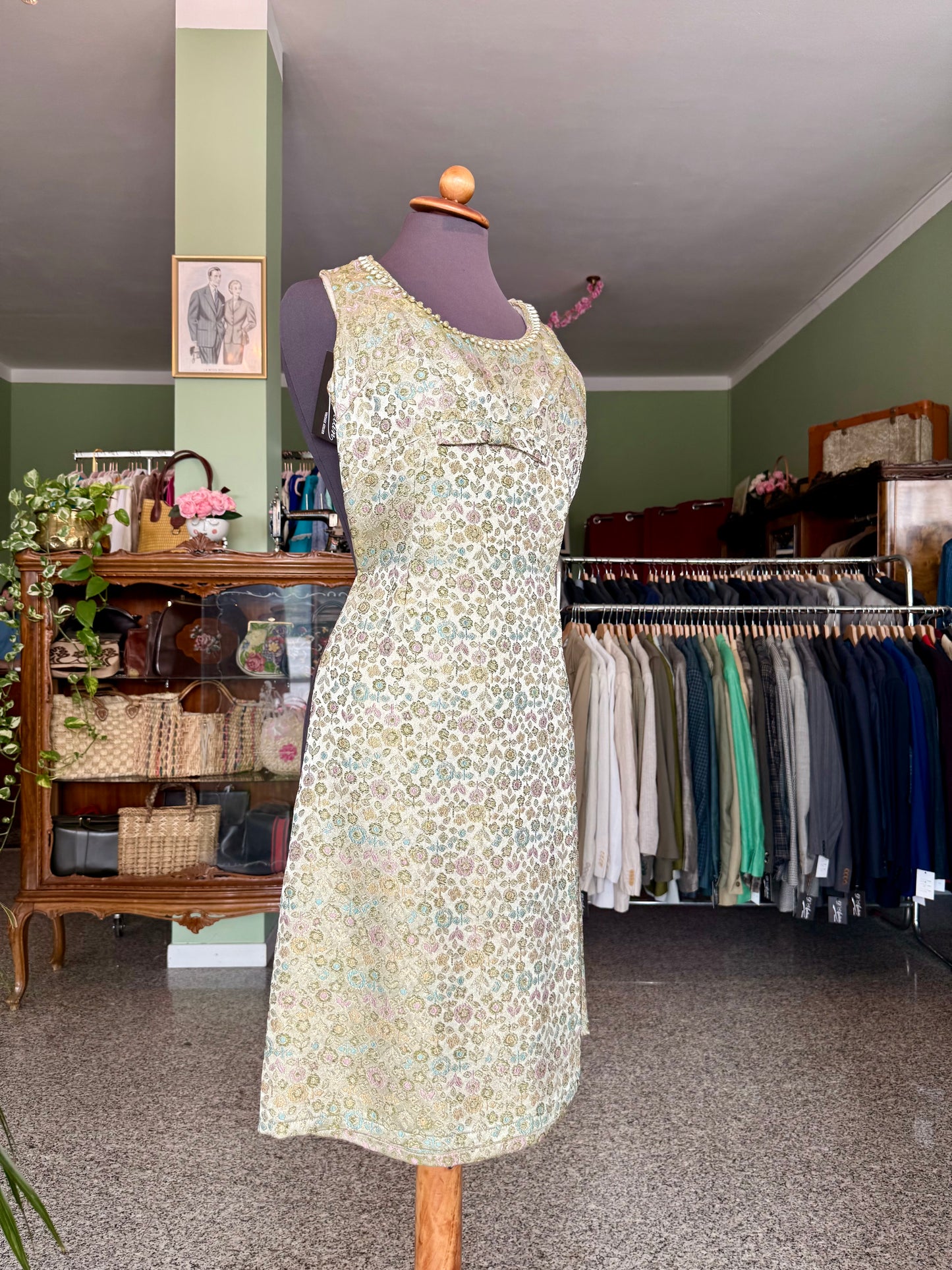 Abito anni ‘60 seta jacquard - TG. 38