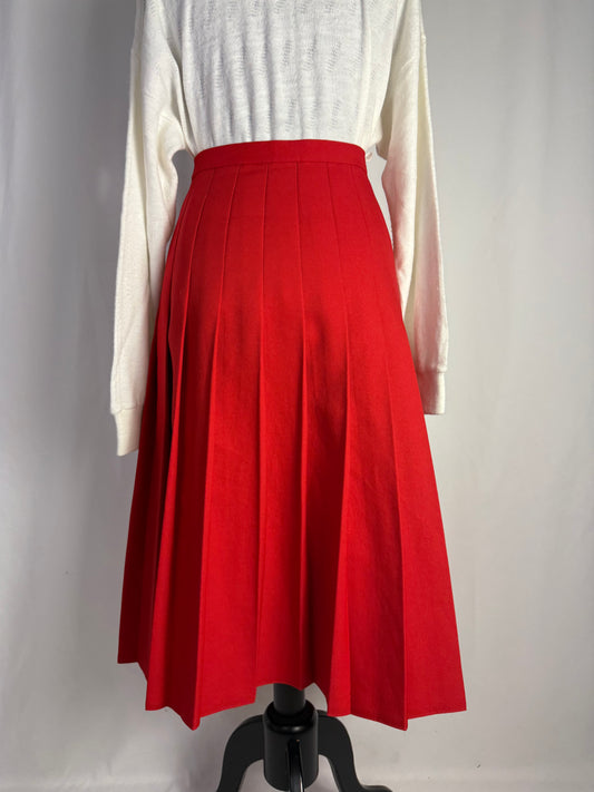 Gonna rossa plissettata - TG. 40