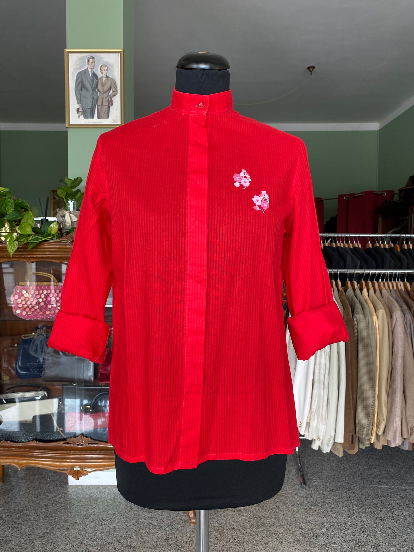 Camicia rossa in 100% cotone - TG. 42