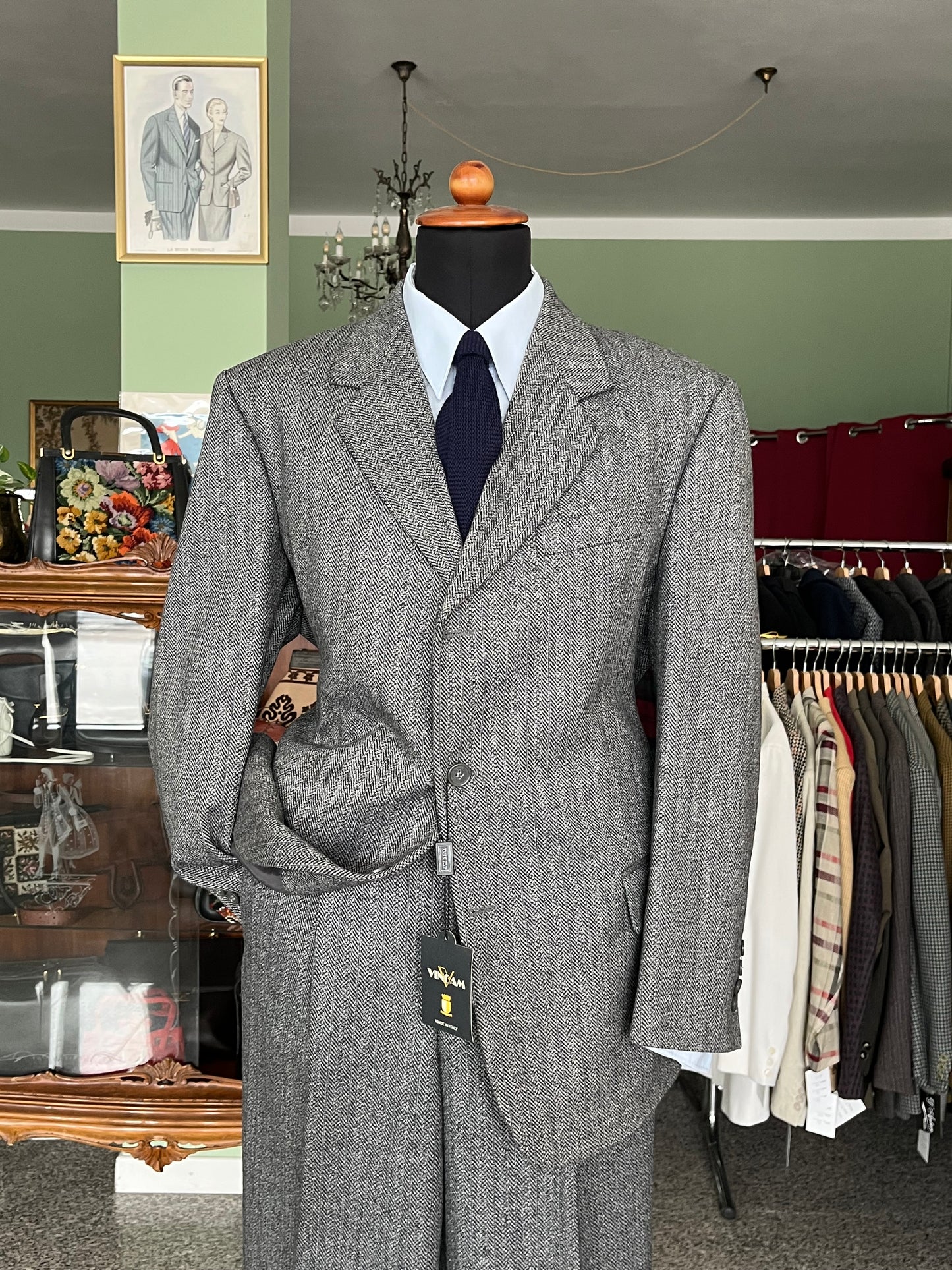Completo anni '90 tweed NOS tg. 54 drop 4