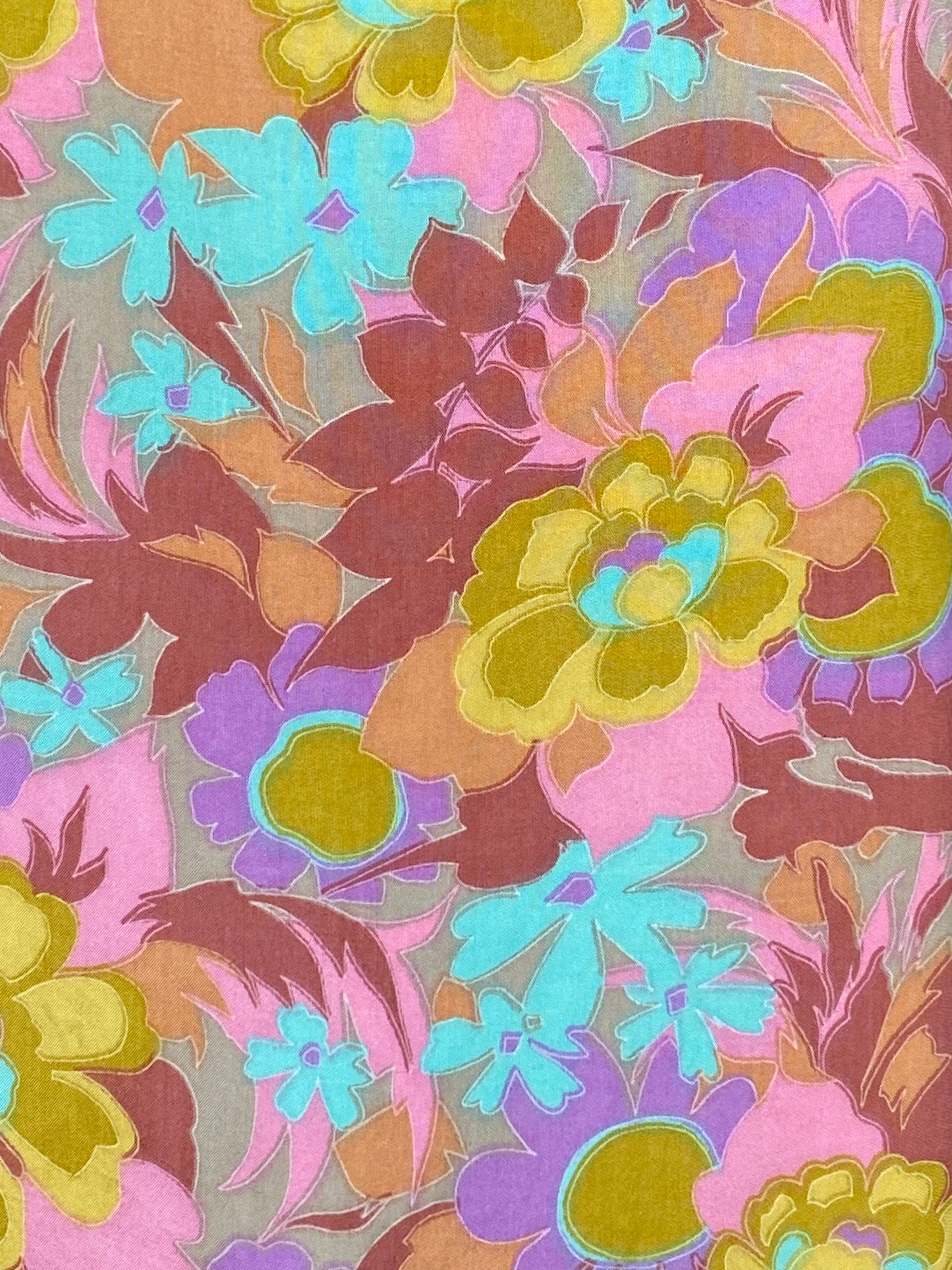 Abito in seta anni ‘60 con stampa iconica - TG. 46