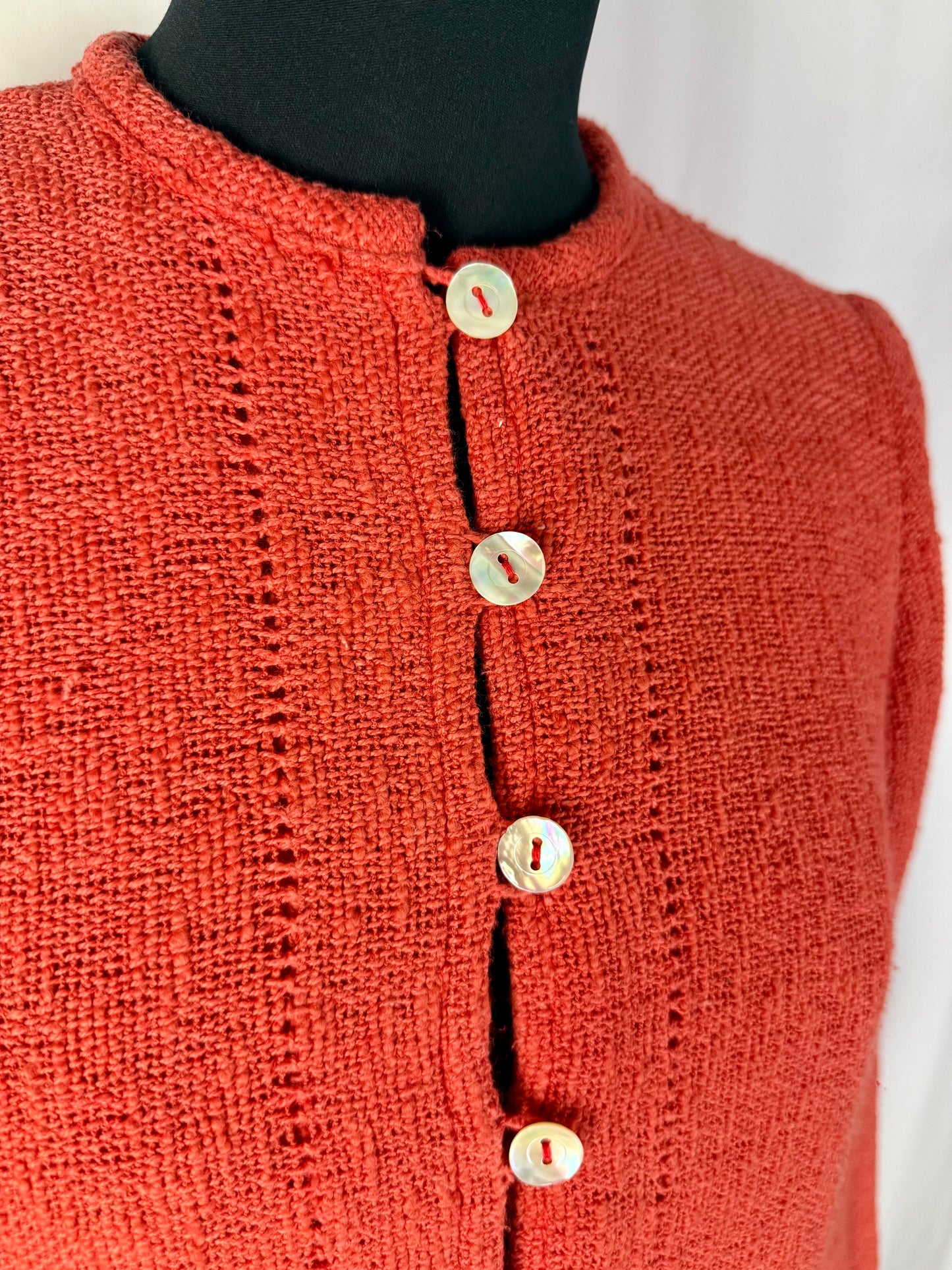 Abito in maglia anni ‘60 color corallo - TG. 42 circa